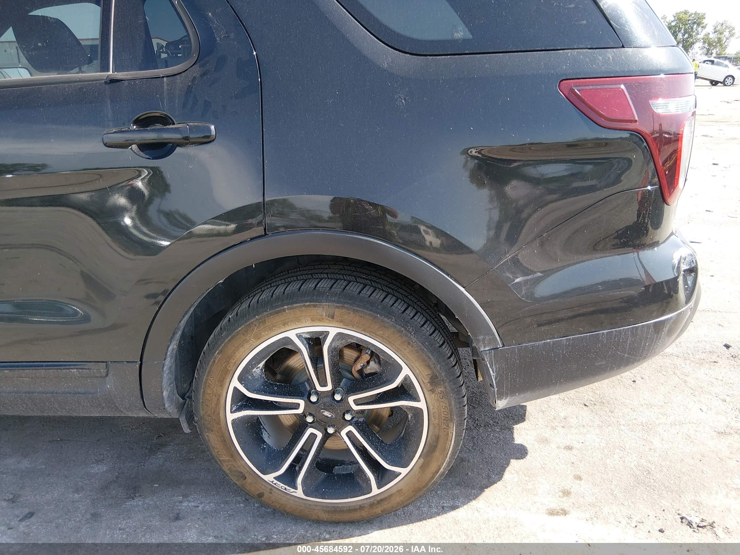 2015 Ford Explorer Sport Black vin: 1FM5K8GT1FGA08800