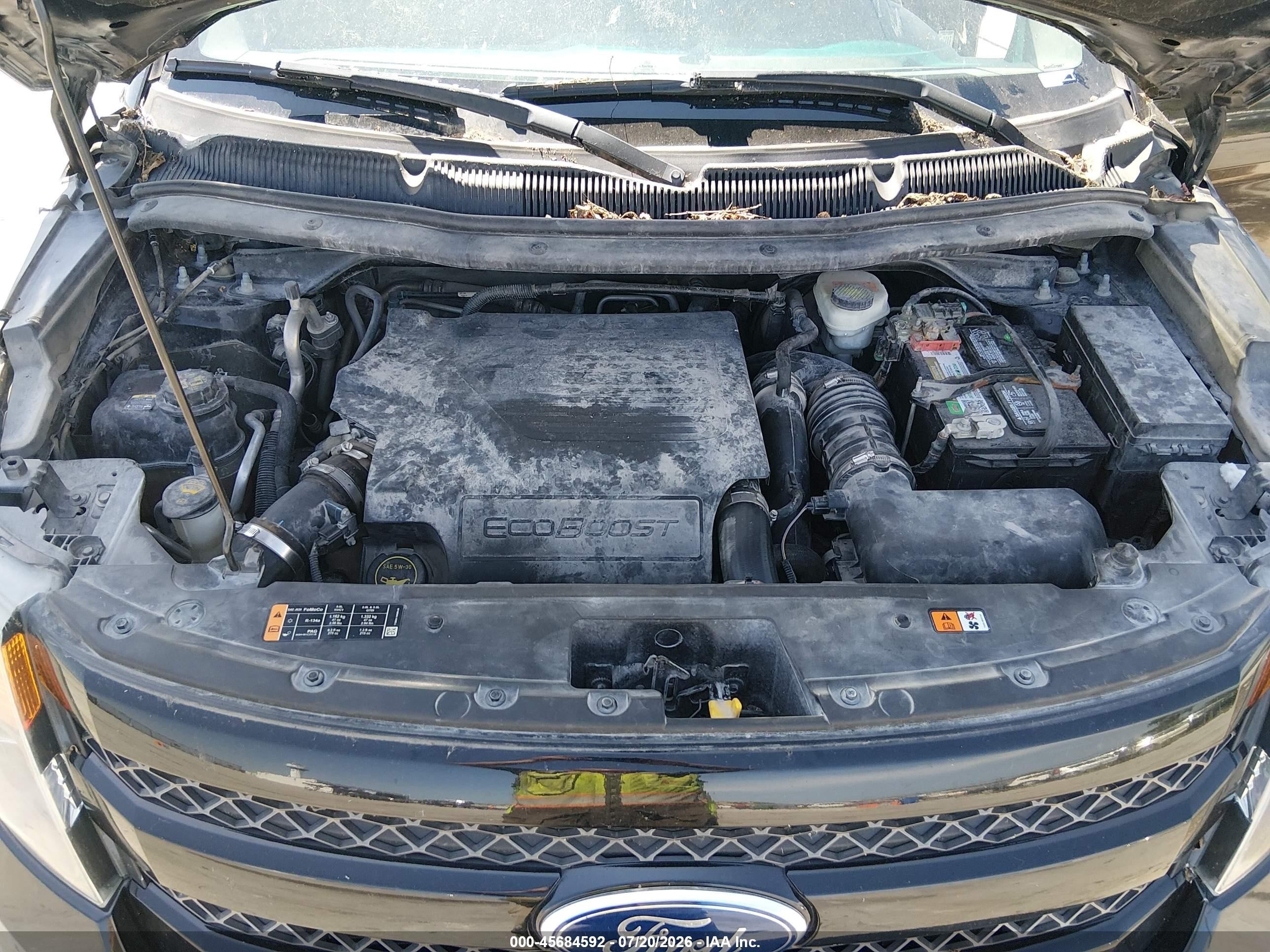 2015 Ford Explorer Sport Black vin: 1FM5K8GT1FGA08800