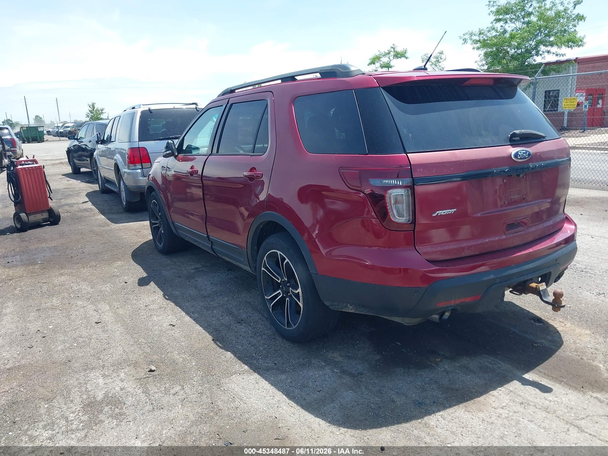 2015 Ford Explorer Sport Red vin: 1FM5K8GT1FGA32692