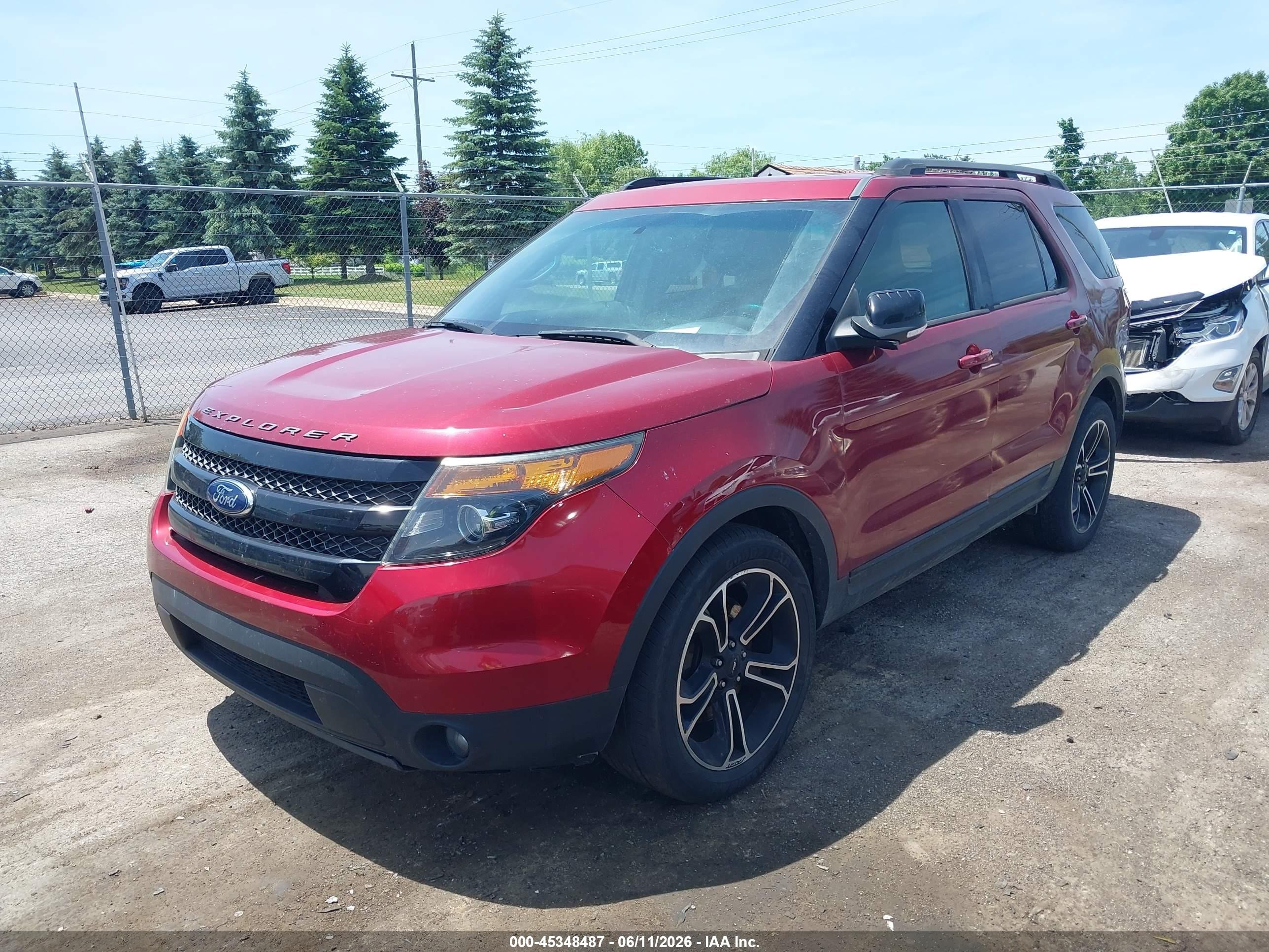 2015 Ford Explorer Sport Red vin: 1FM5K8GT1FGA32692