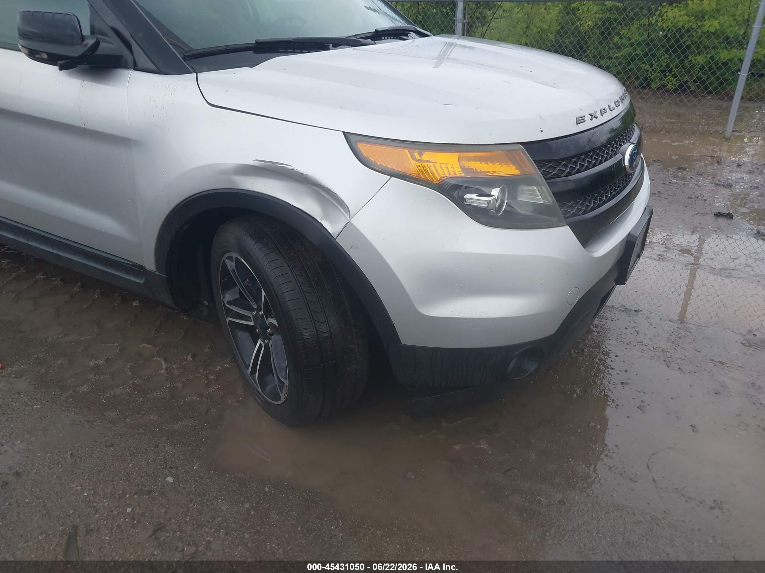 2015 Ford Explorer Sport Серебряный vin: 1FM5K8GT1FGA92004