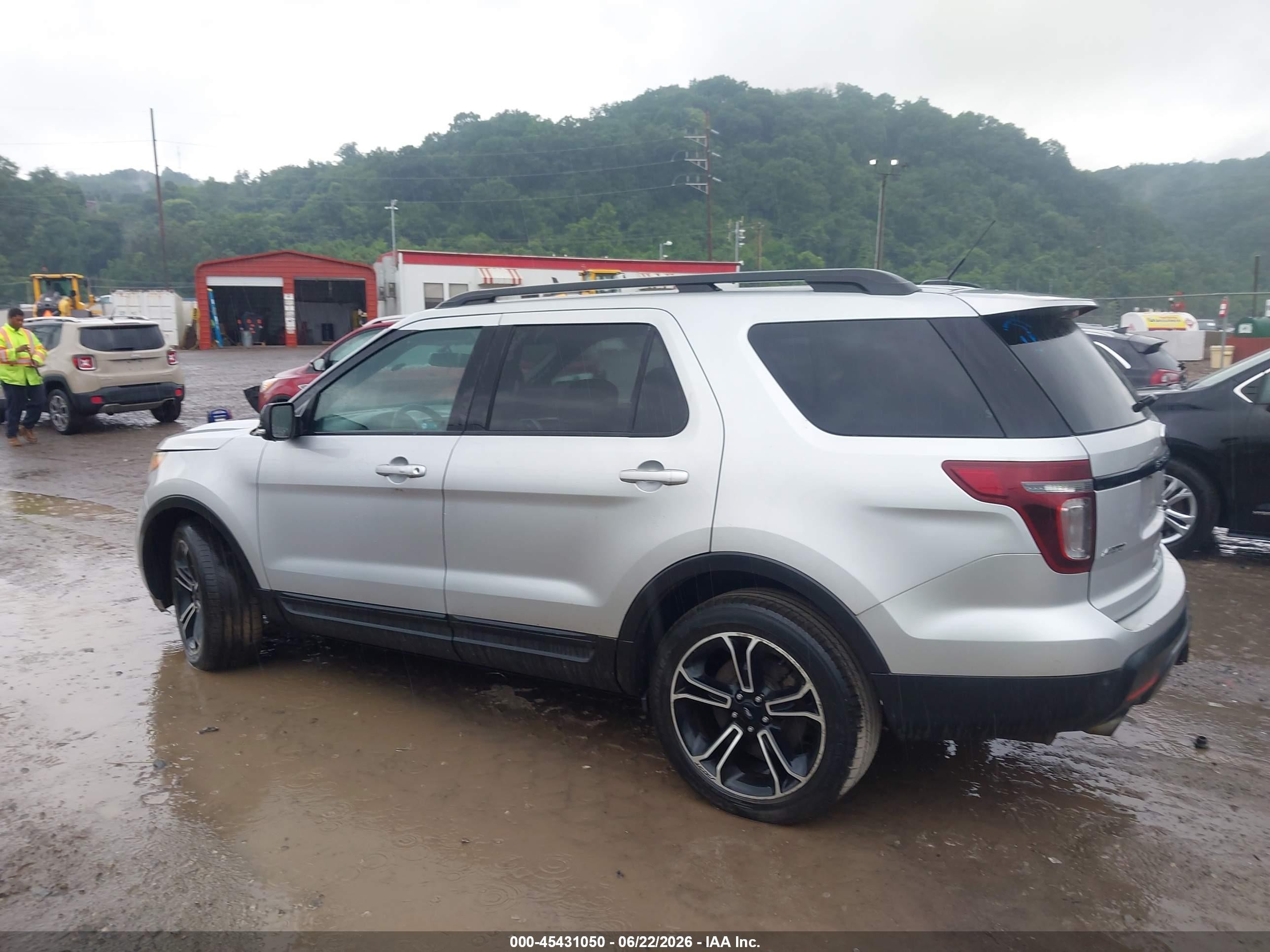 2015 Ford Explorer Sport Серебряный vin: 1FM5K8GT1FGA92004