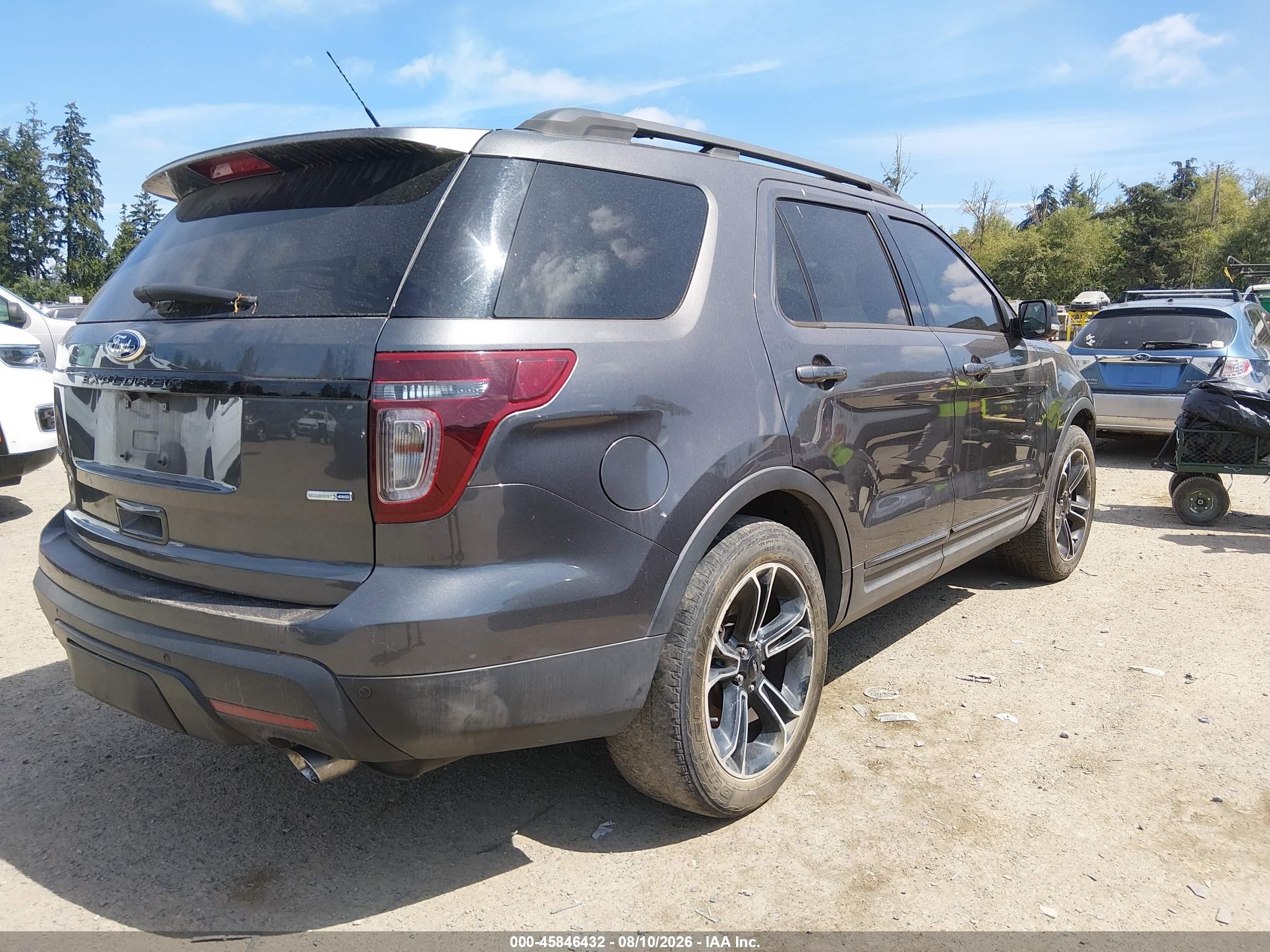 2015 Ford Explorer Sport Gray vin: 1FM5K8GT1FGC25926