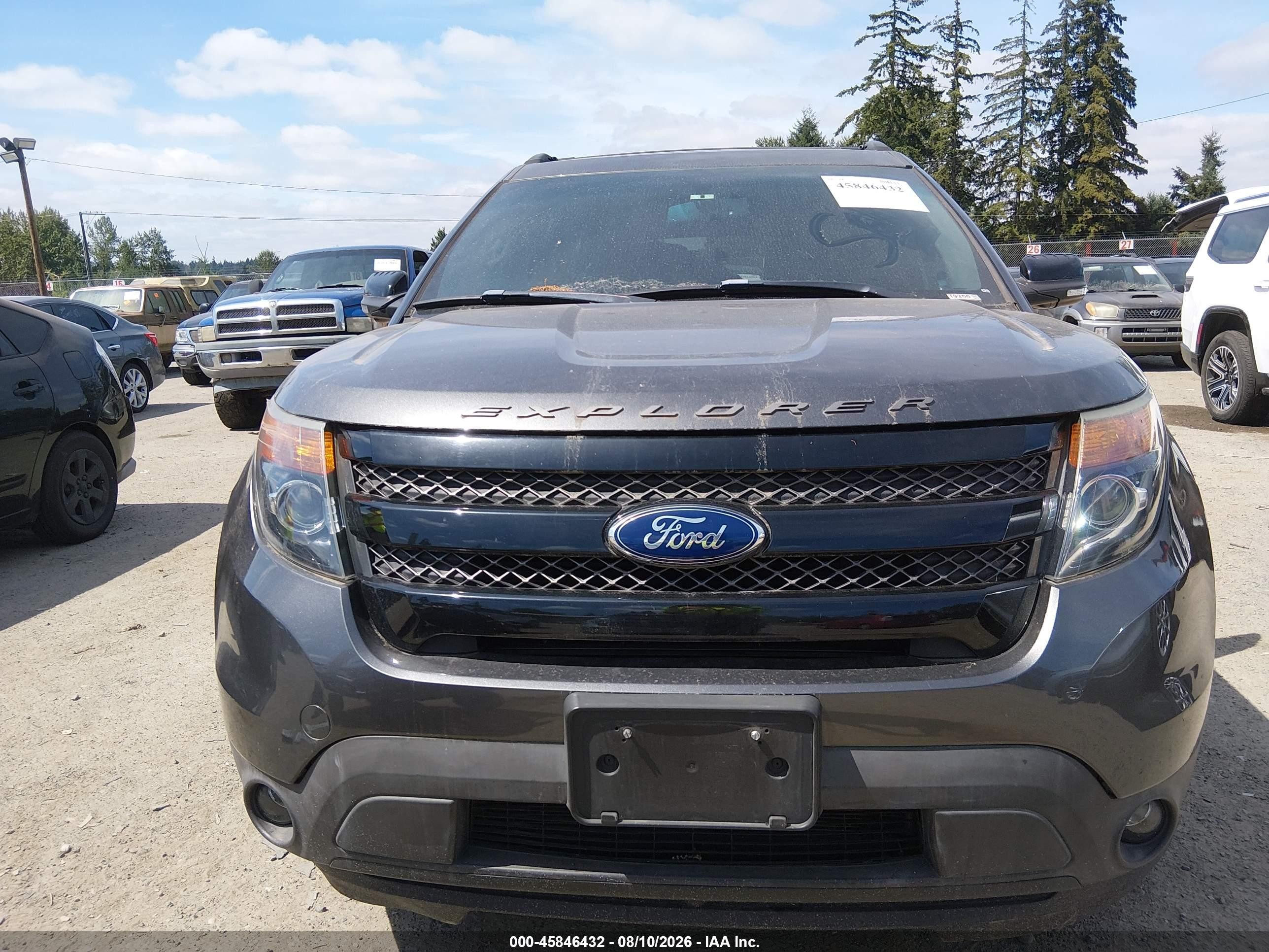 2015 Ford Explorer Sport Gray vin: 1FM5K8GT1FGC25926
