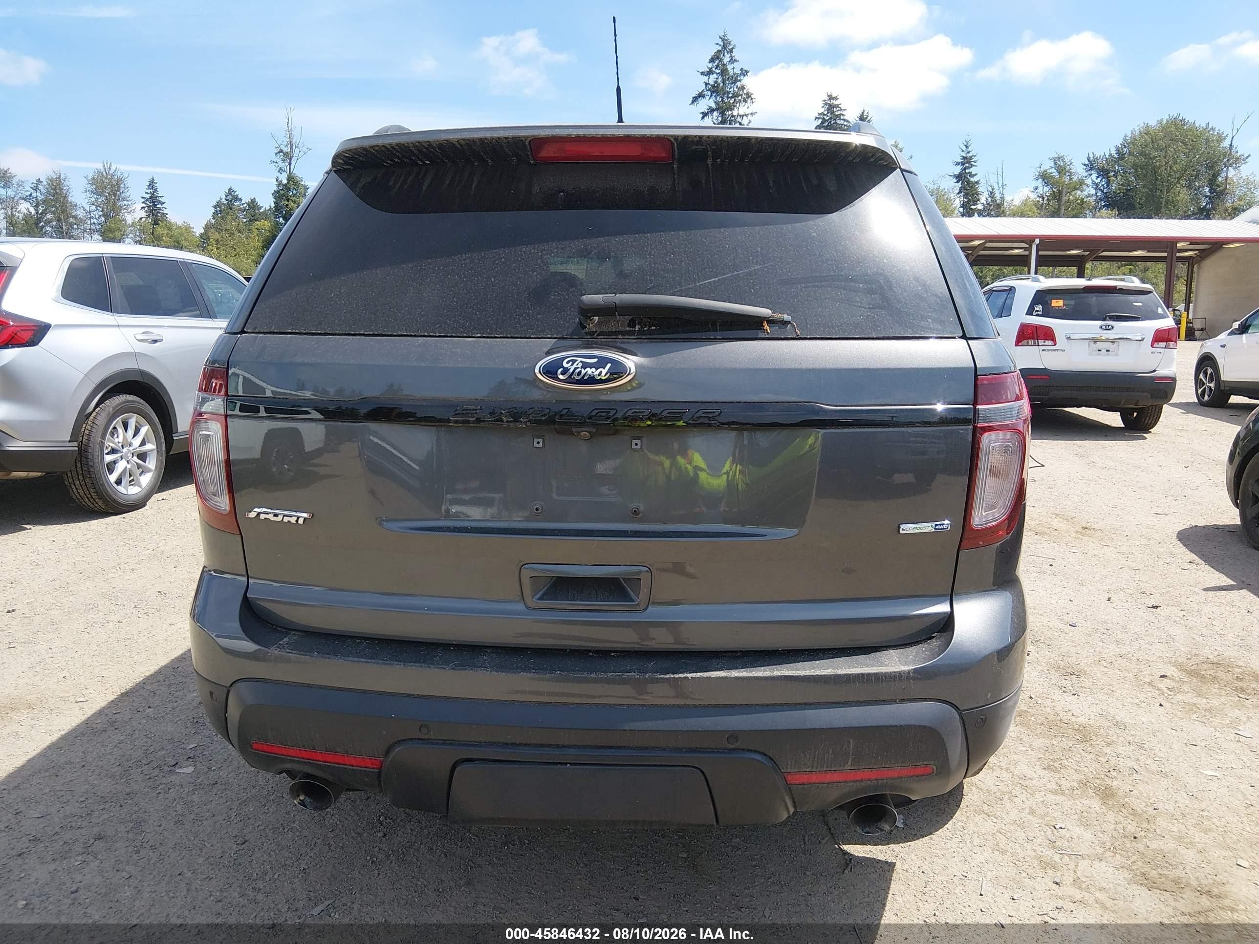 2015 Ford Explorer Sport Gray vin: 1FM5K8GT1FGC25926
