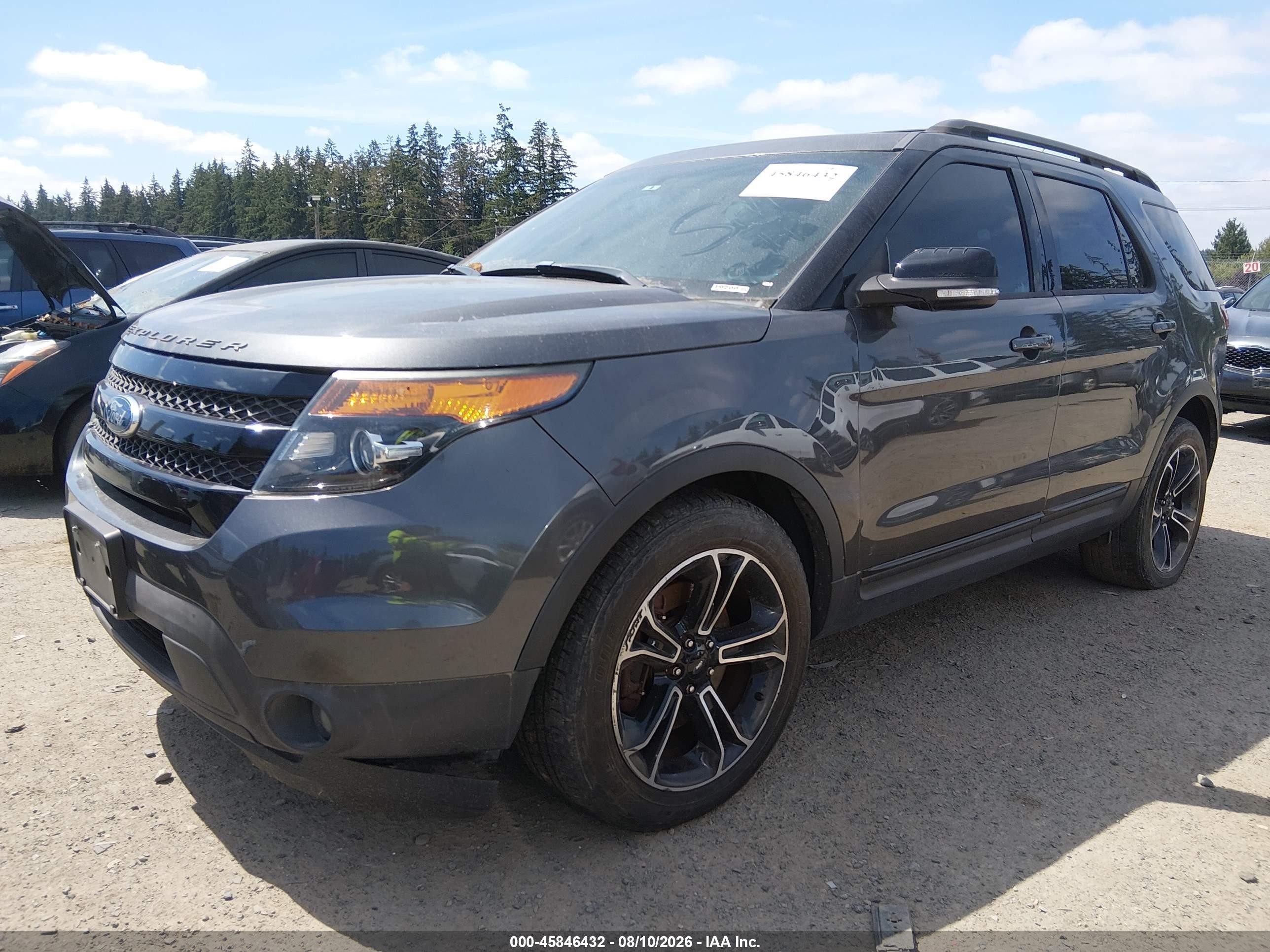 2015 Ford Explorer Sport Gray vin: 1FM5K8GT1FGC25926