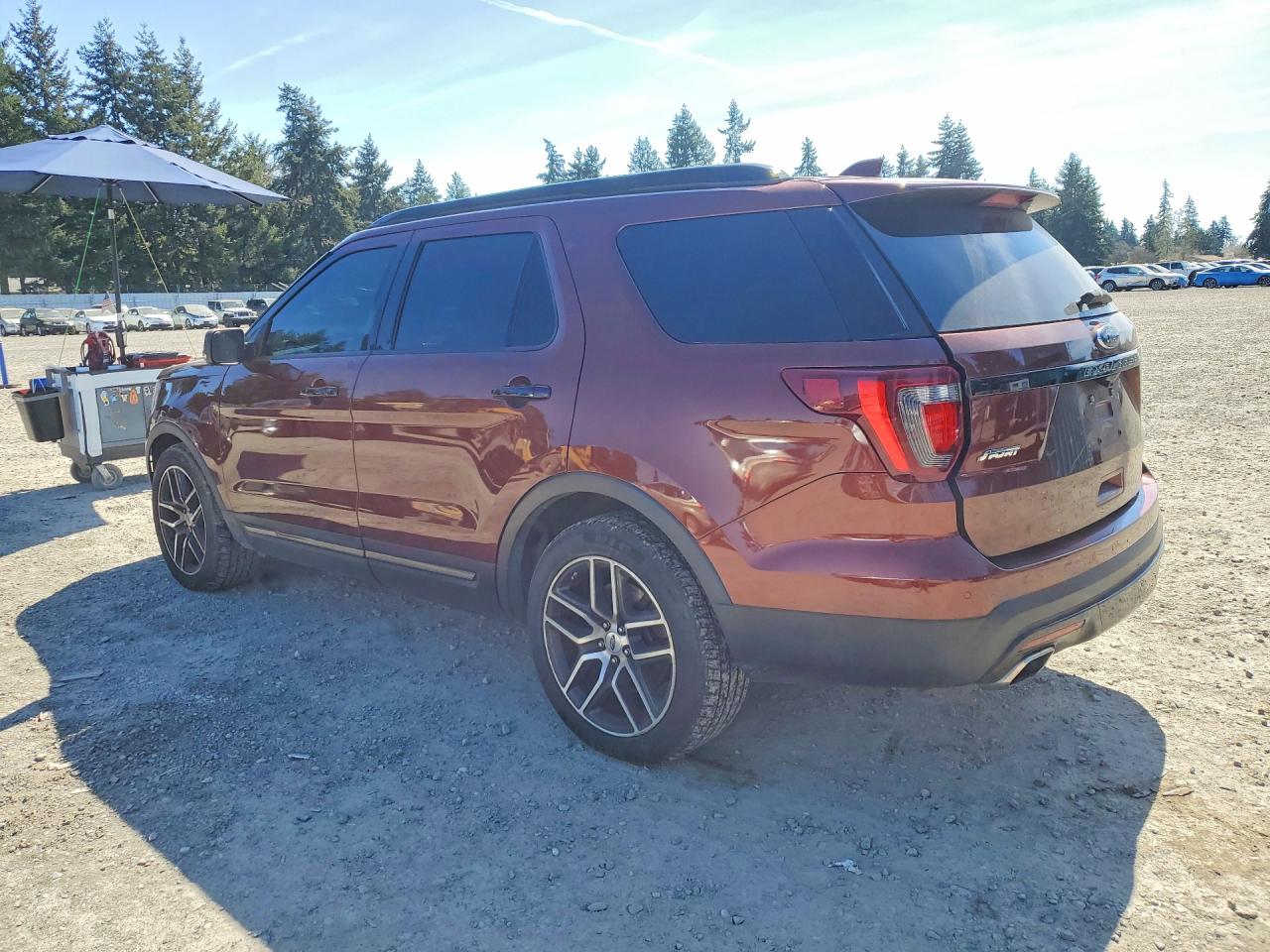 2016 Ford Explorer Sport Maroon vin: 1FM5K8GT1GGA35173