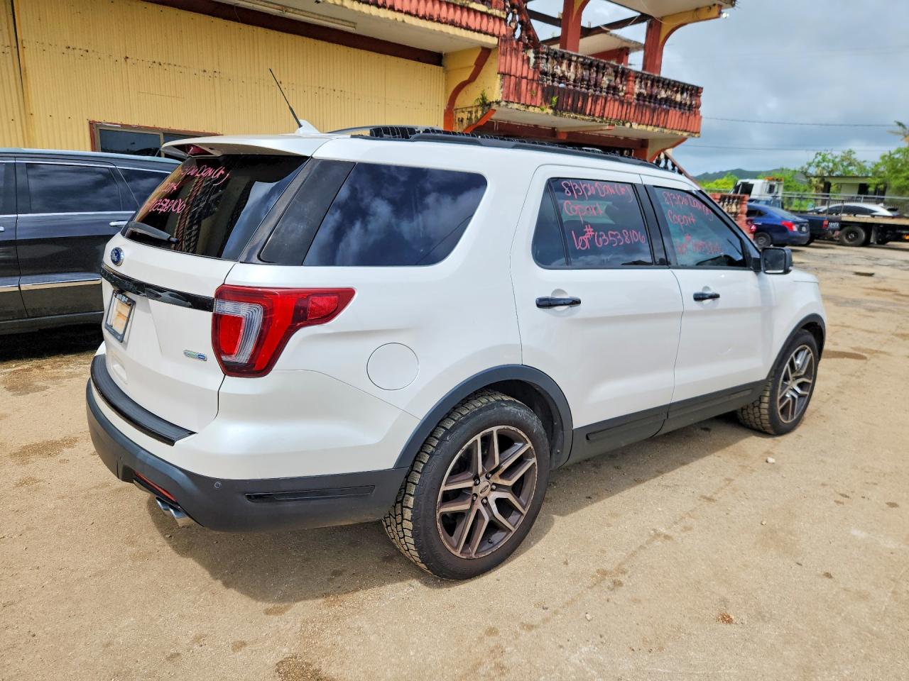 2018 Ford Explorer Sport White vin: 1FM5K8GT1JGA56807
