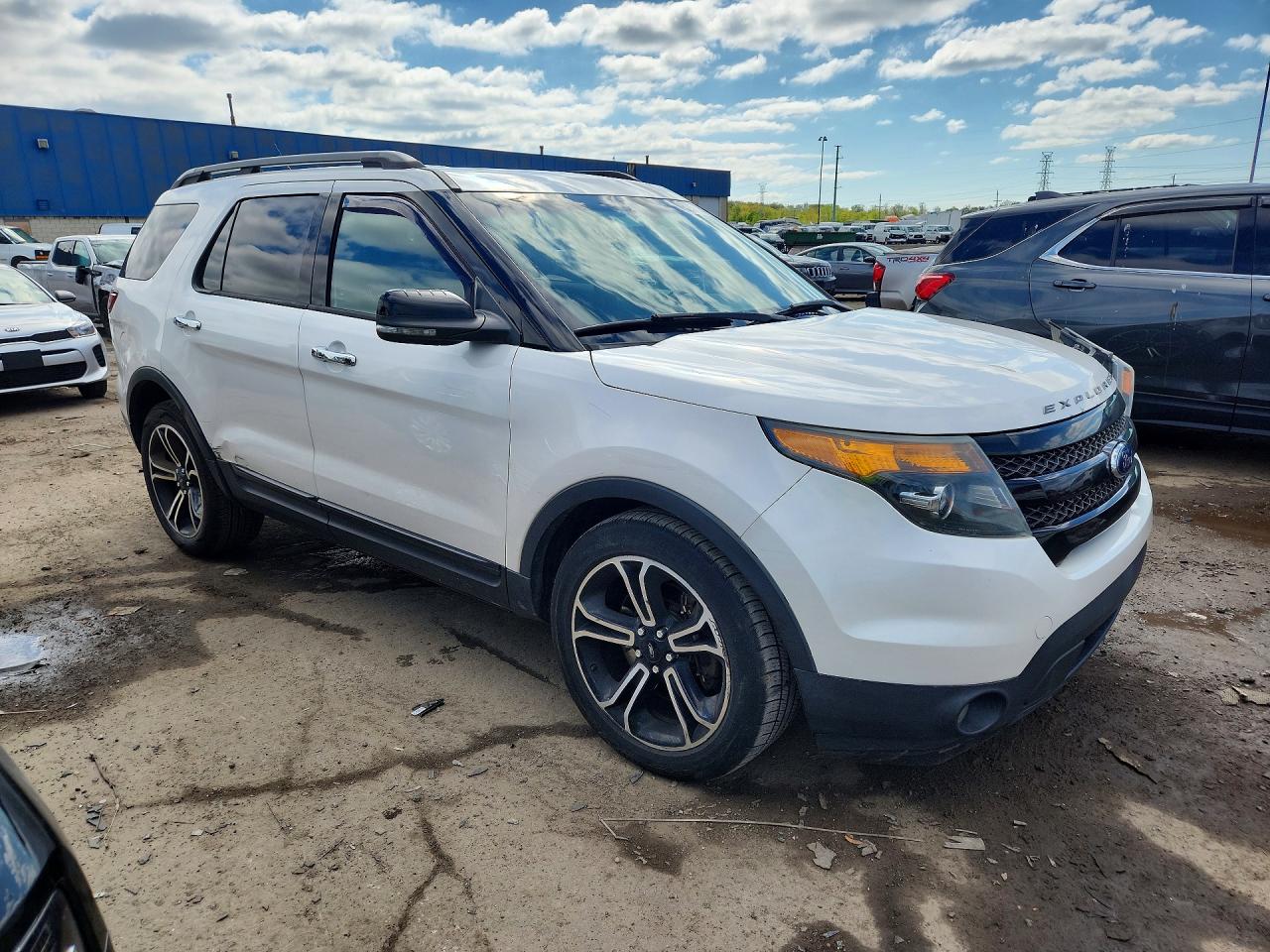 2014 Ford Explorer Sport White vin: 1FM5K8GT2EGA10196