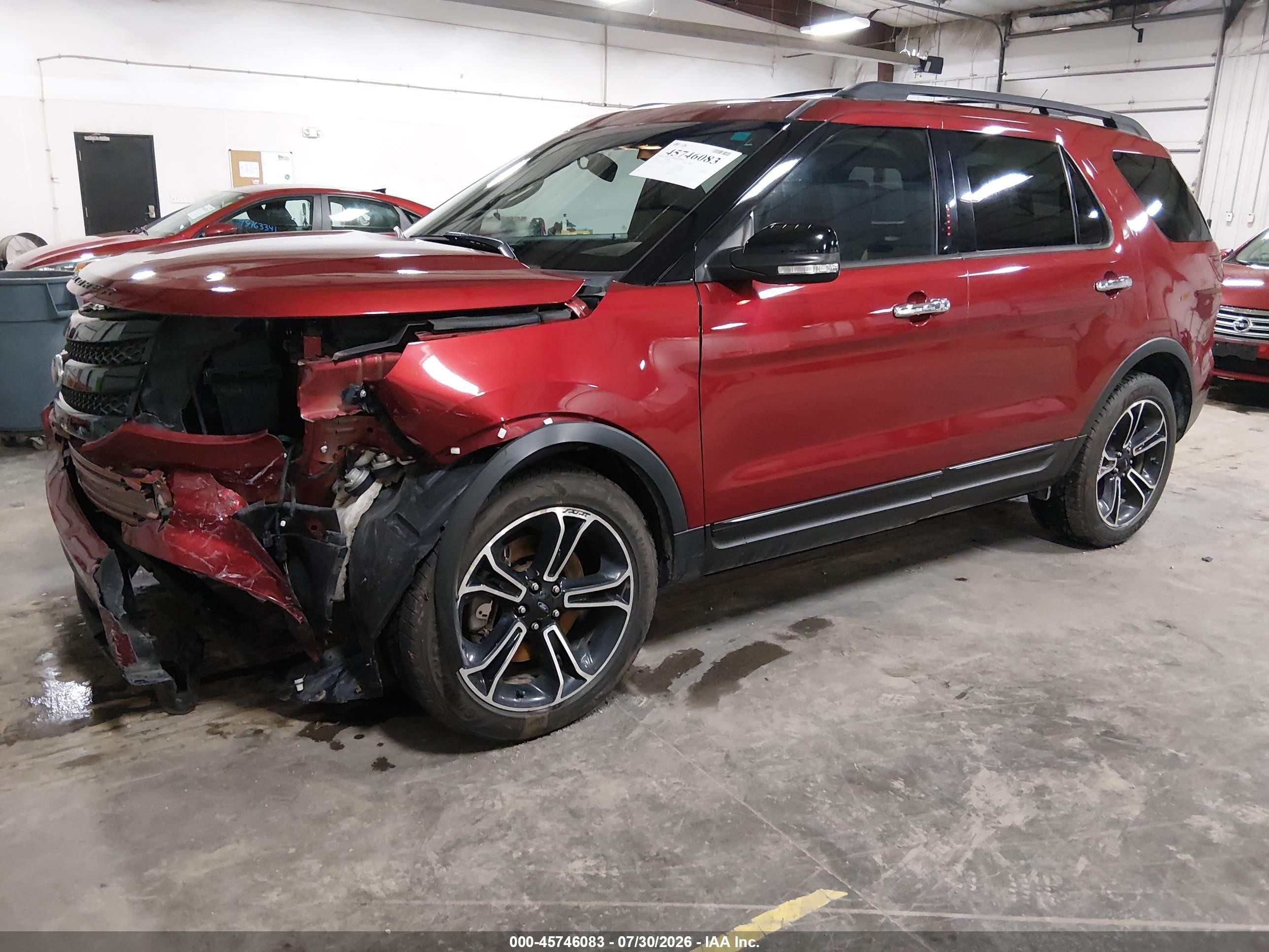 2014 Ford Explorer Sport Red vin: 1FM5K8GT2EGA53842