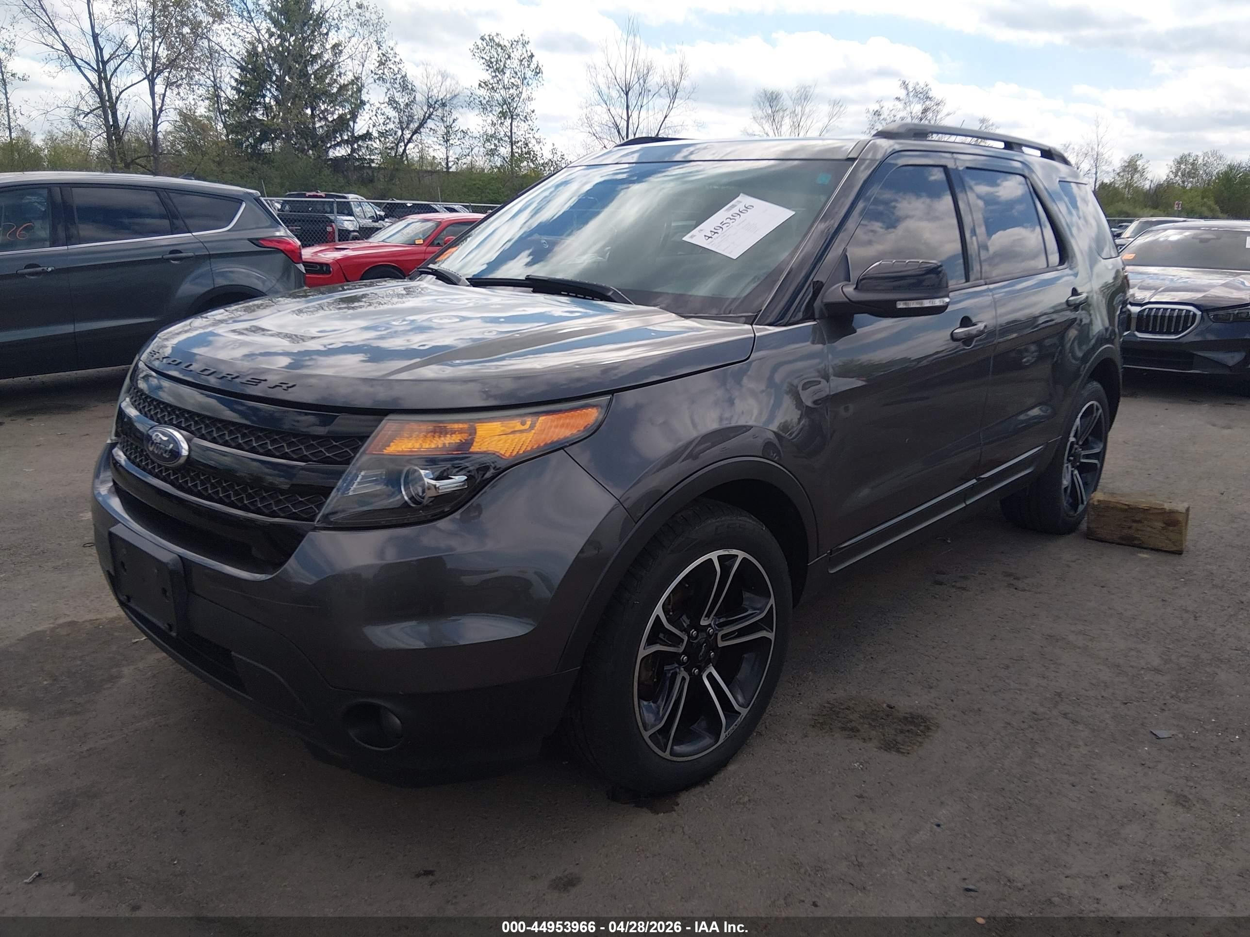 2015 Ford Explorer Sport Gray vin: 1FM5K8GT2FGA68536