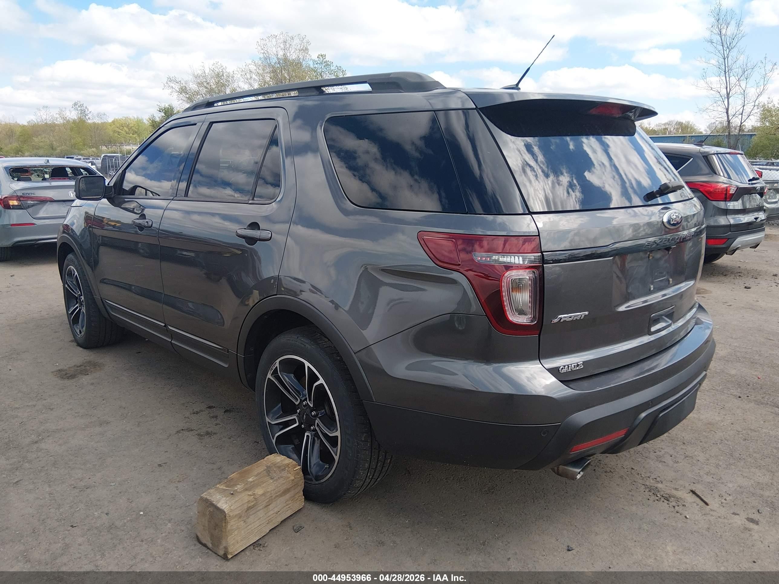 2015 Ford Explorer Sport Gray vin: 1FM5K8GT2FGA68536