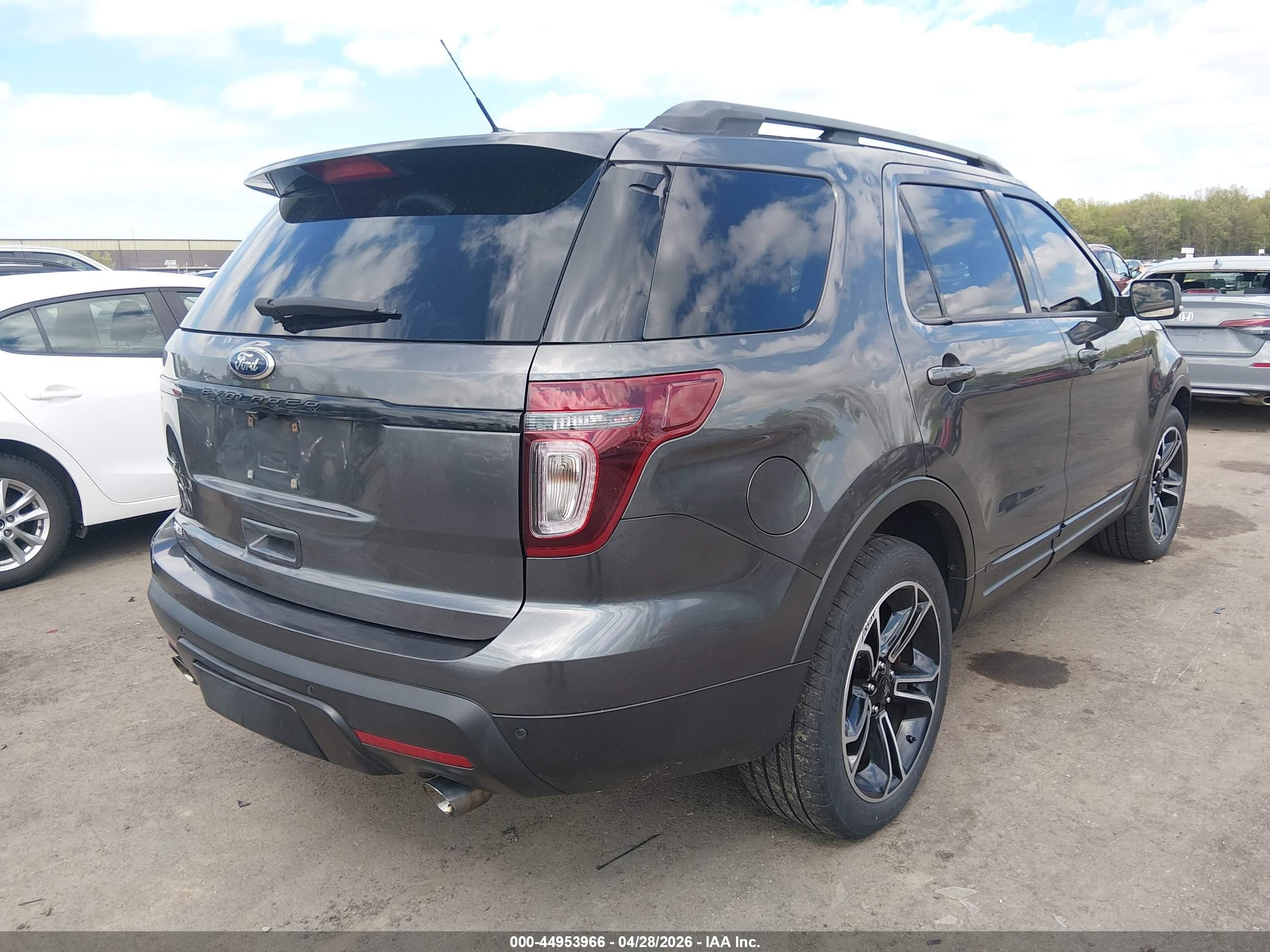 2015 Ford Explorer Sport Gray vin: 1FM5K8GT2FGA68536