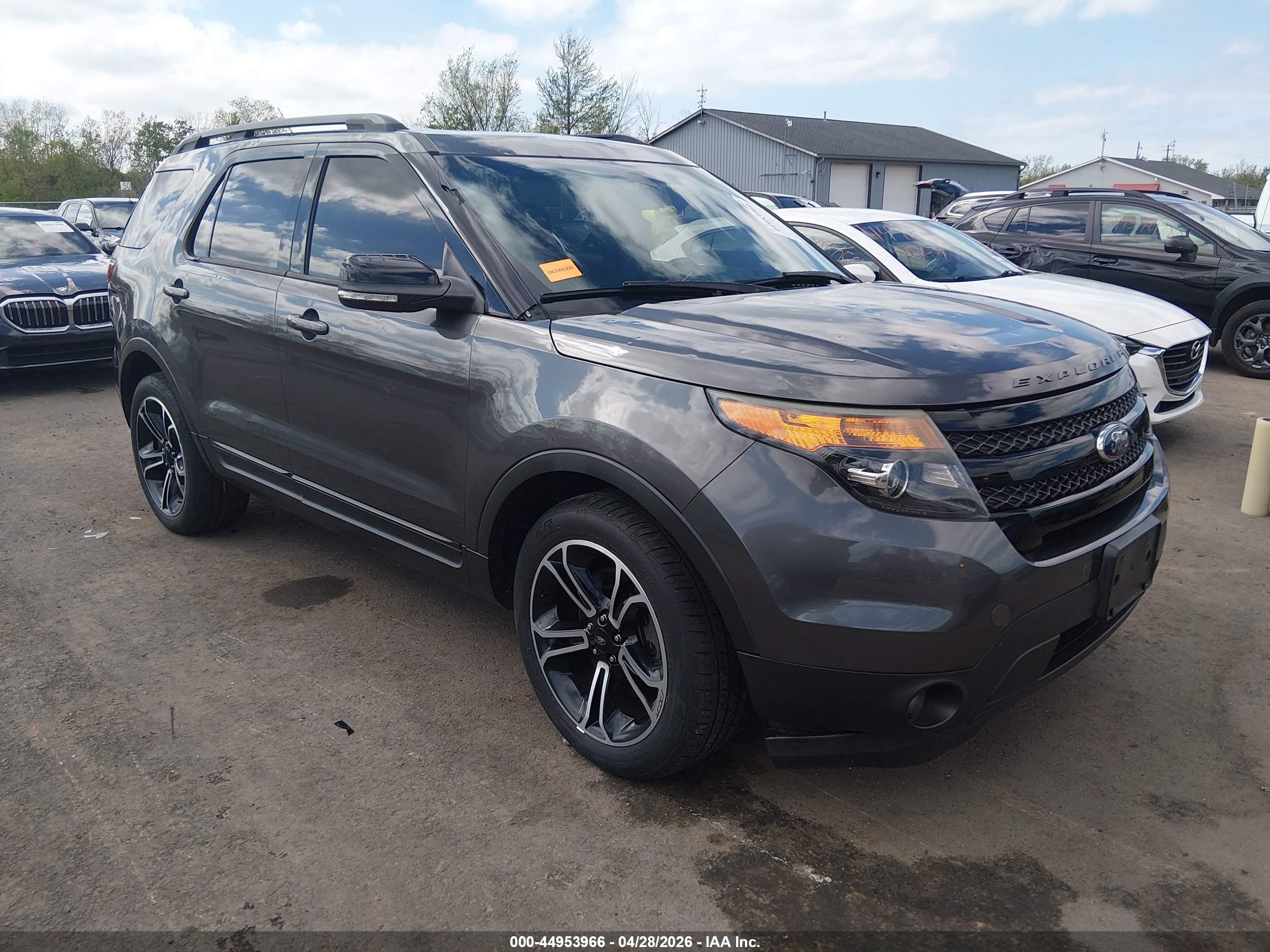 2015 Ford Explorer Sport Gray vin: 1FM5K8GT2FGA68536