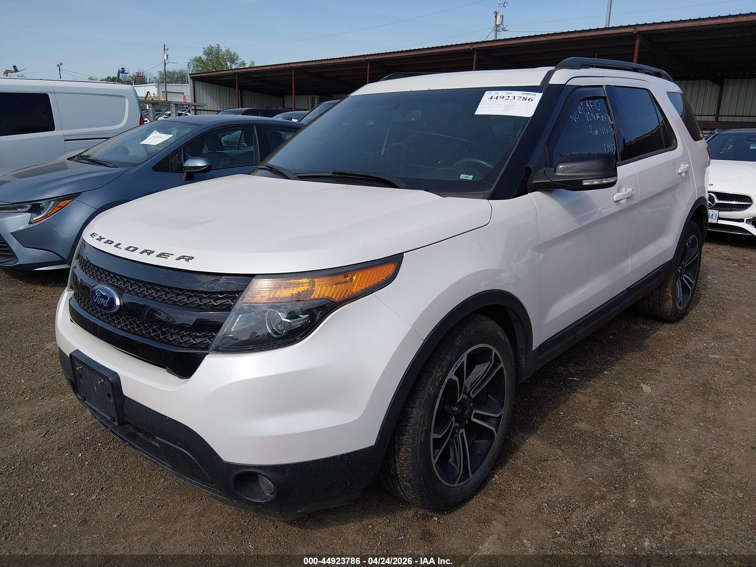 2015 Ford Explorer Sport White vin: 1FM5K8GT2FGA84316