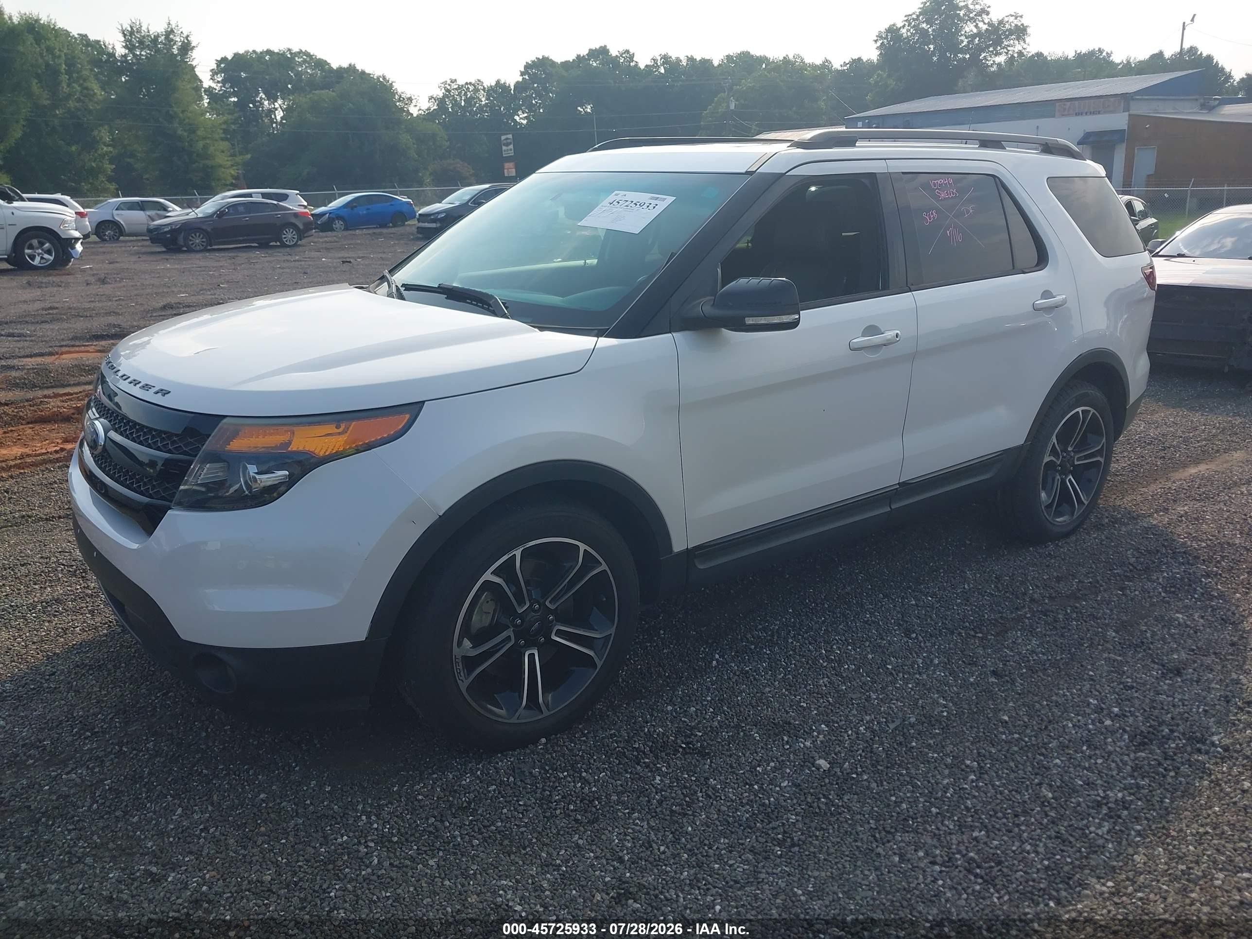 2015 Ford Explorer Sport White vin: 1FM5K8GT2FGC56943