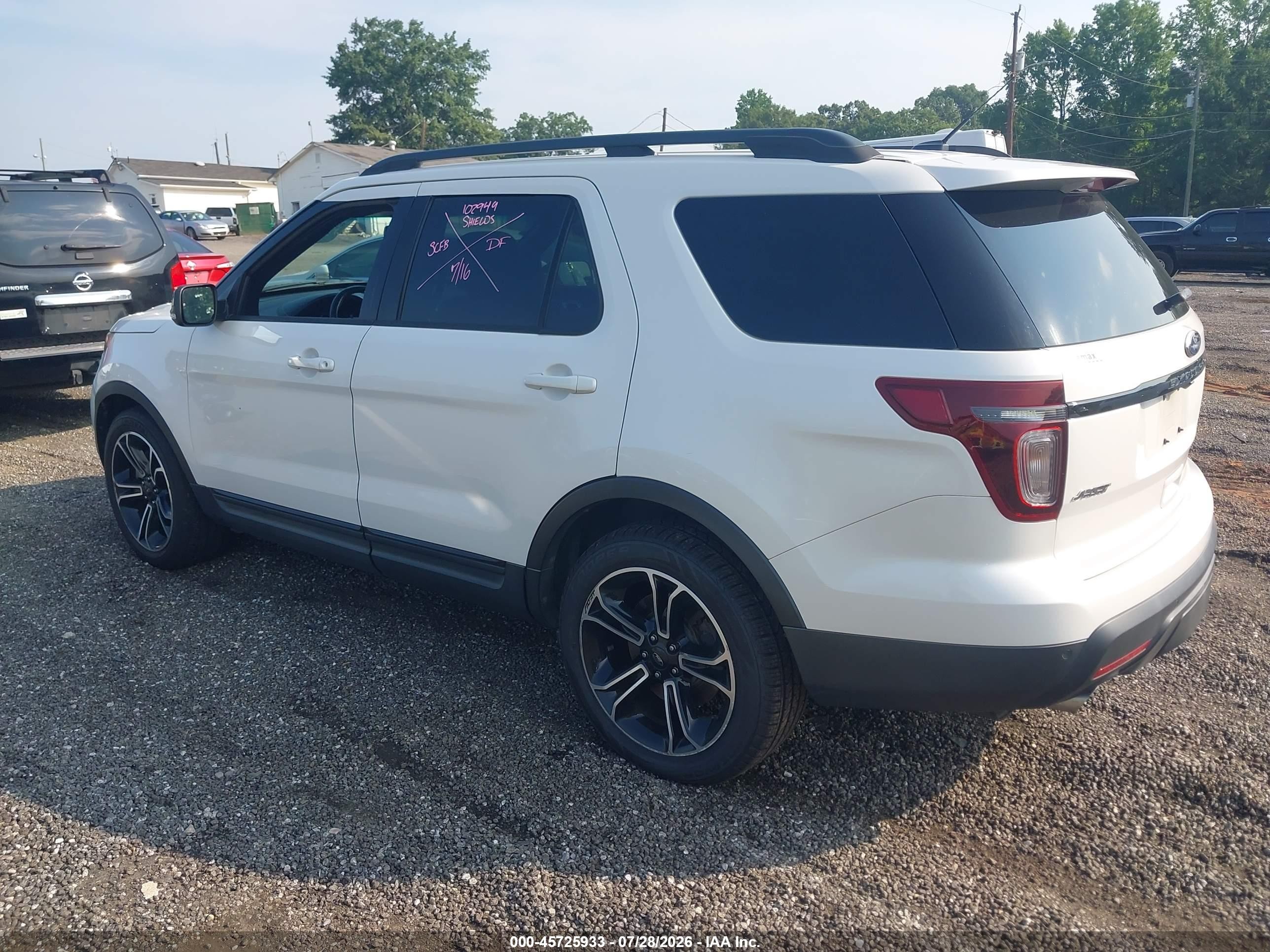 2015 Ford Explorer Sport White vin: 1FM5K8GT2FGC56943