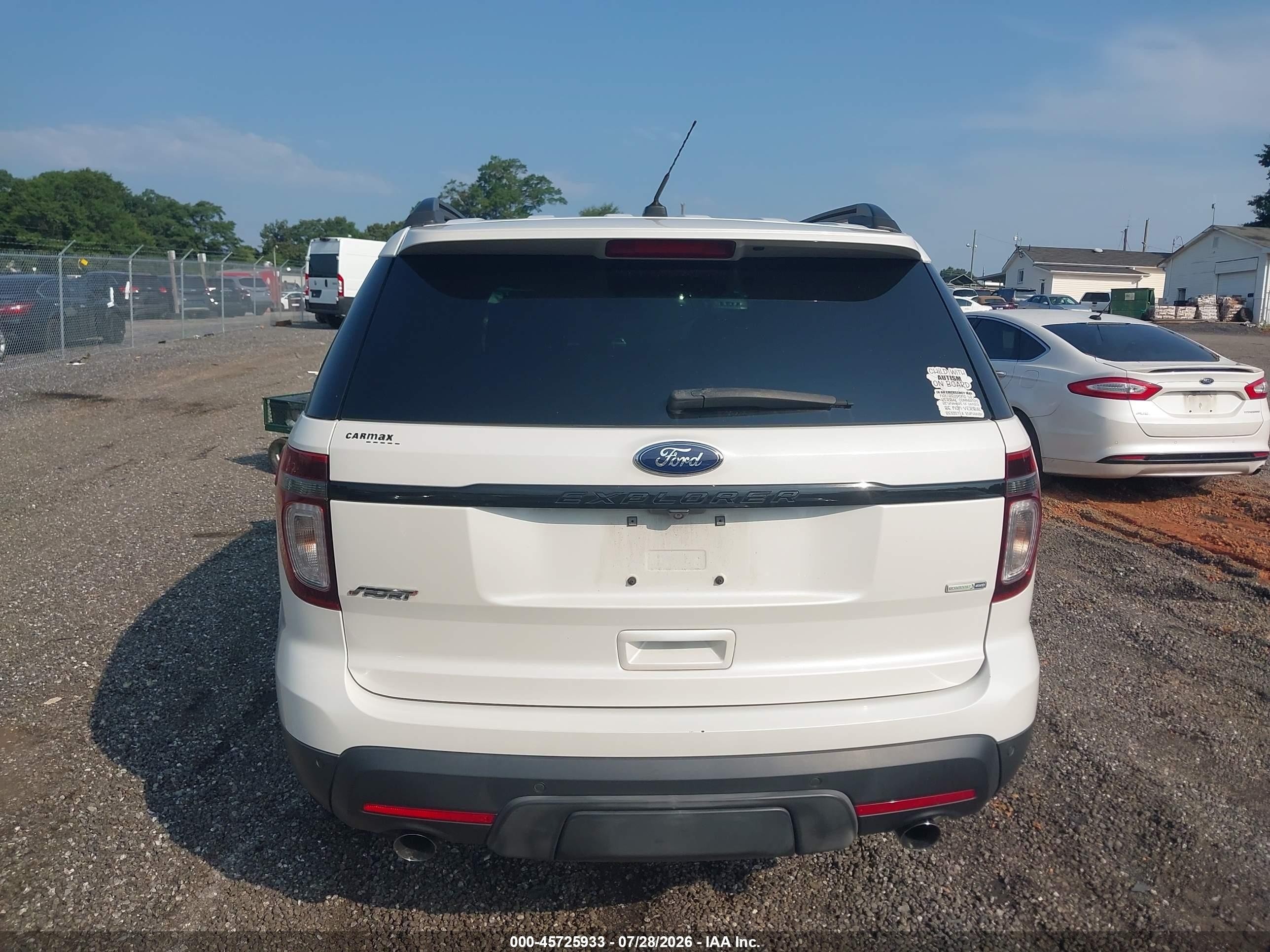 2015 Ford Explorer Sport White vin: 1FM5K8GT2FGC56943