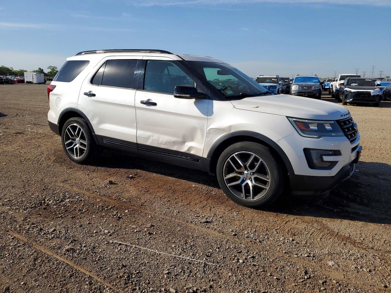 2016 Ford Explorer Sport Белый vin: 1FM5K8GT2GGA13442