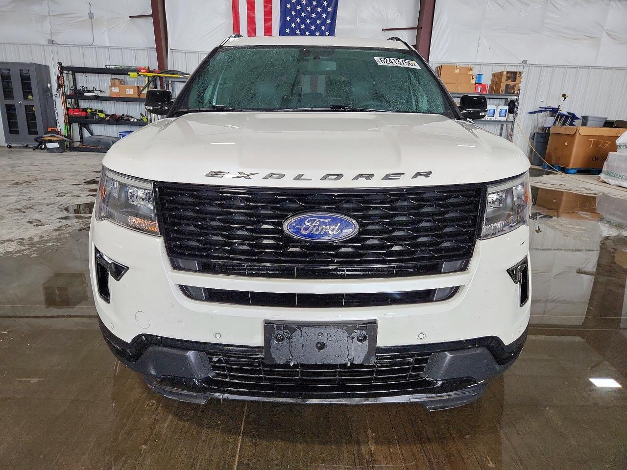 2019 Ford Explorer Sport White vin: 1FM5K8GT2KGA89400