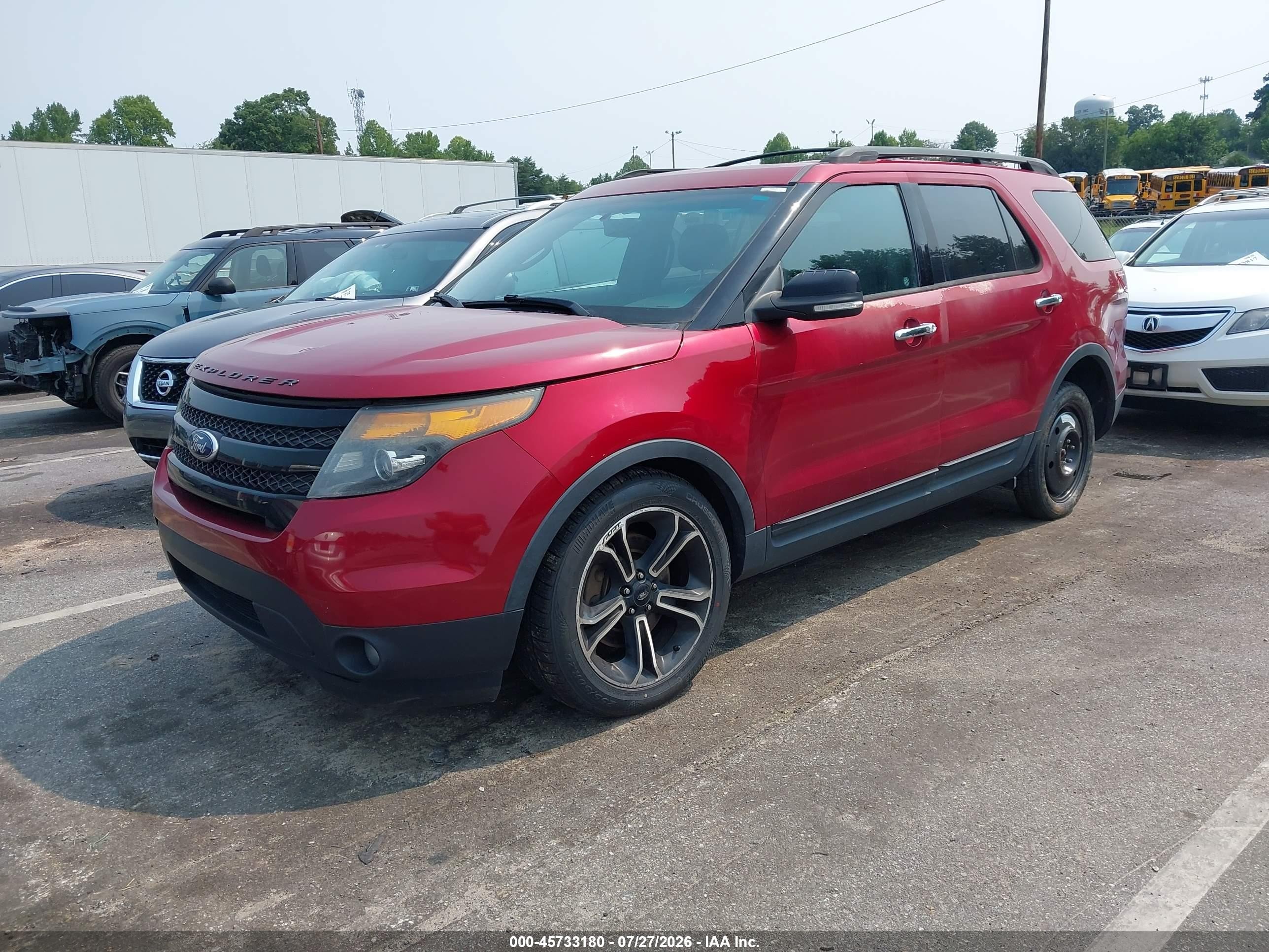 2013 Ford Explorer Sport Maroon vin: 1FM5K8GT3DGC03939