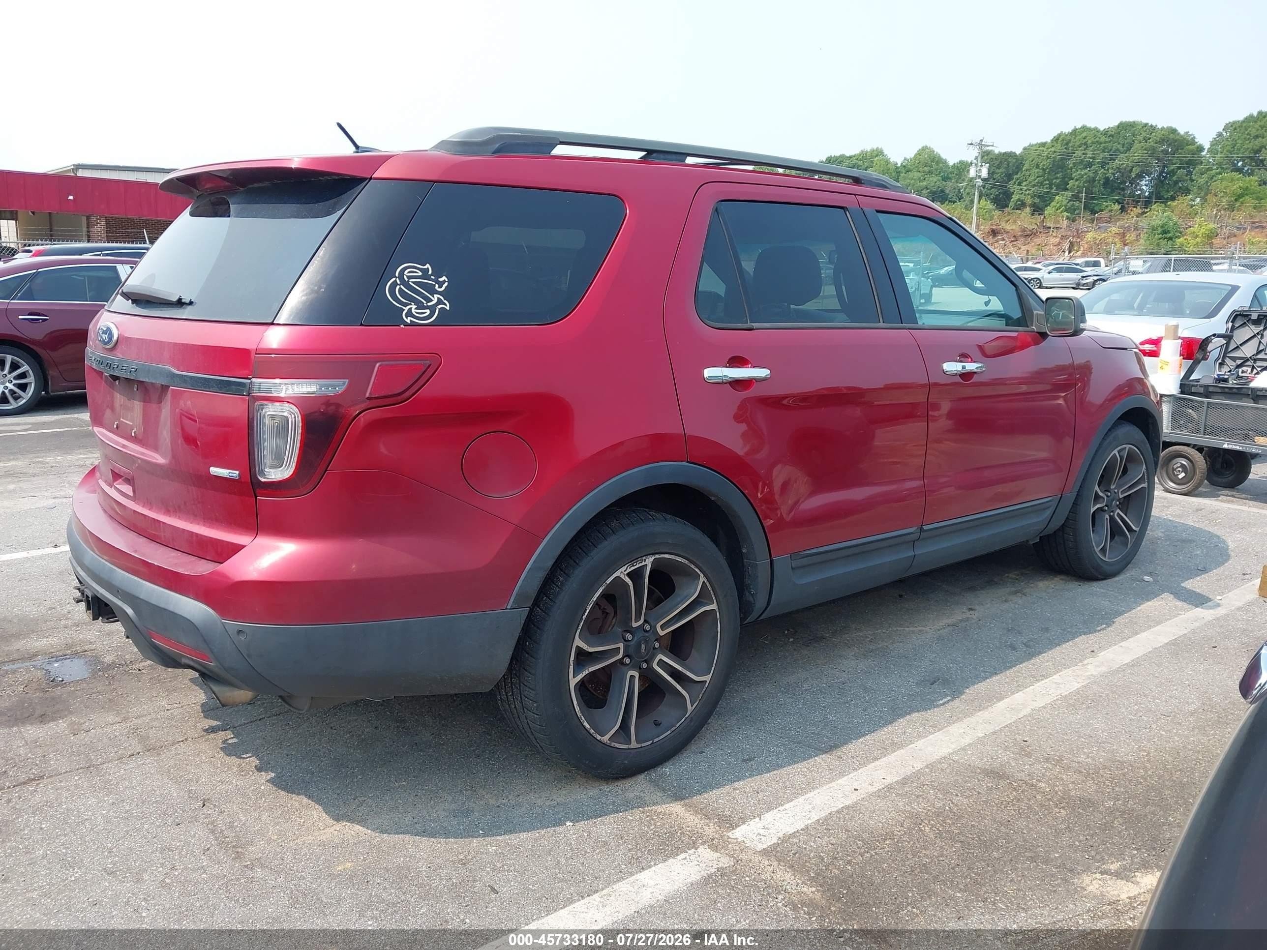 2013 Ford Explorer Sport Maroon vin: 1FM5K8GT3DGC03939