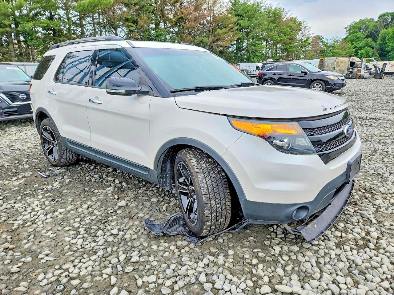 2014 Ford Explorer Sport White vin: 1FM5K8GT3EGA25872
