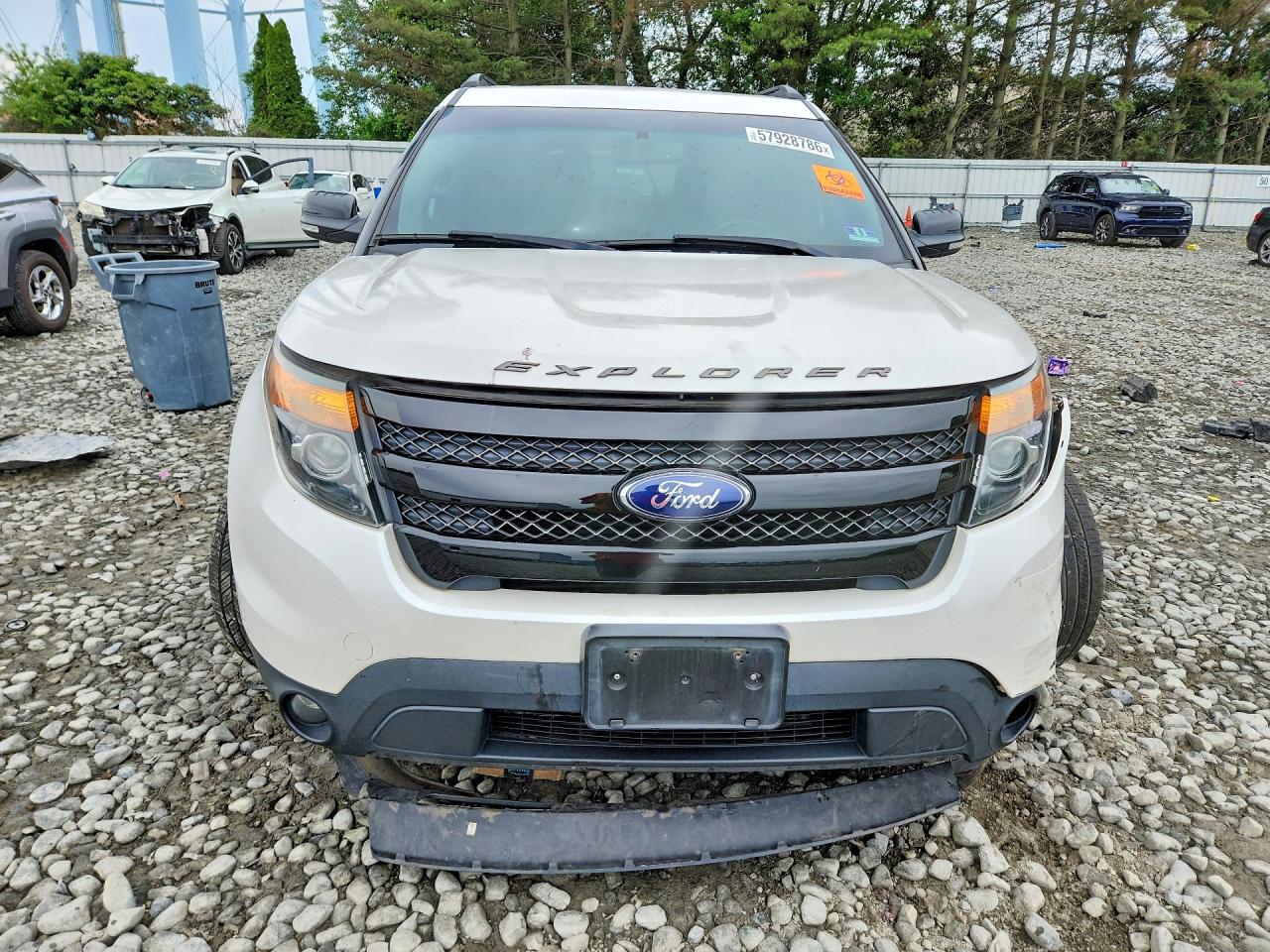 2014 Ford Explorer Sport White vin: 1FM5K8GT3EGA25872