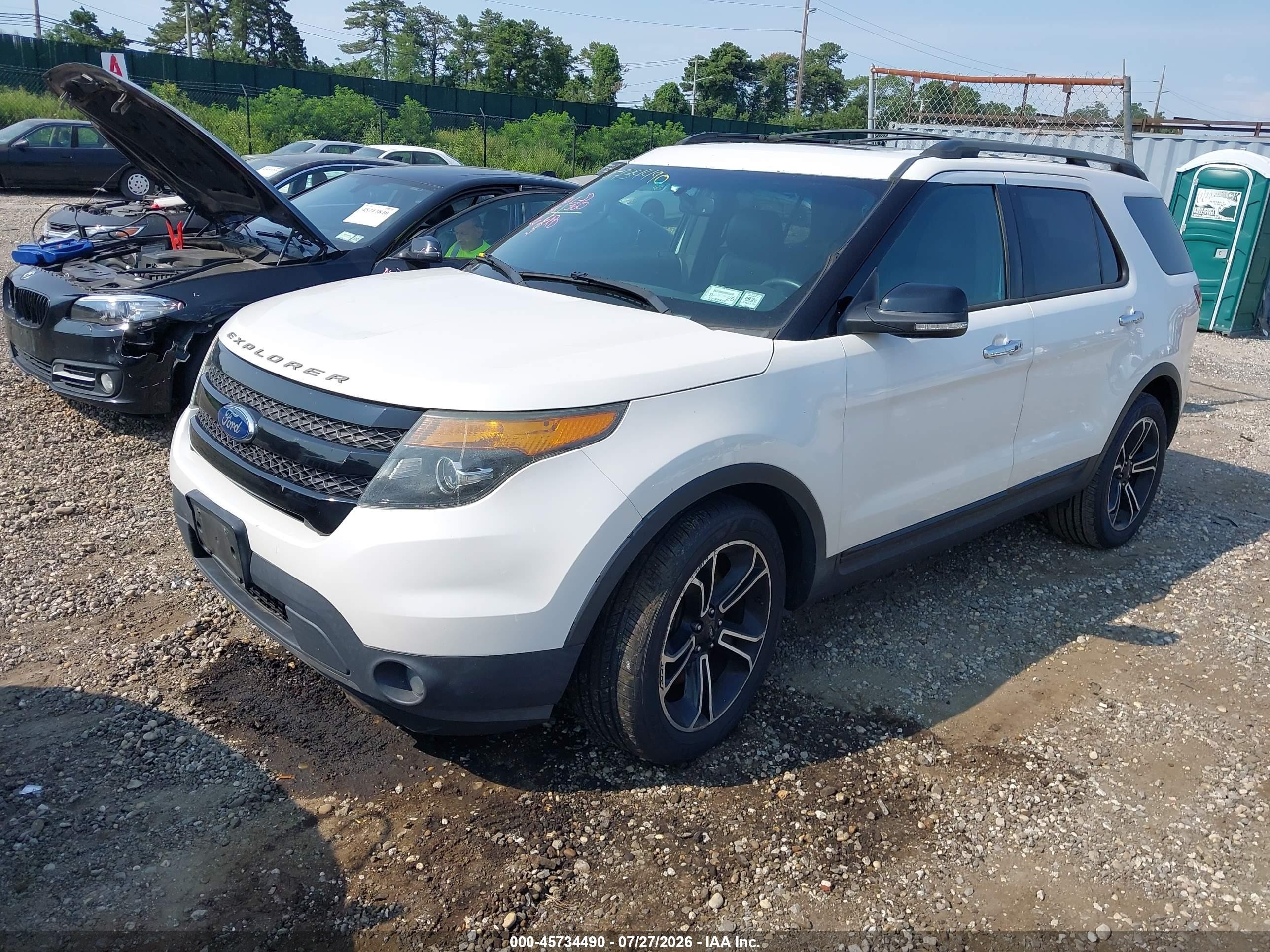 2014 Ford Explorer Sport Белый vin: 1FM5K8GT3EGC04574