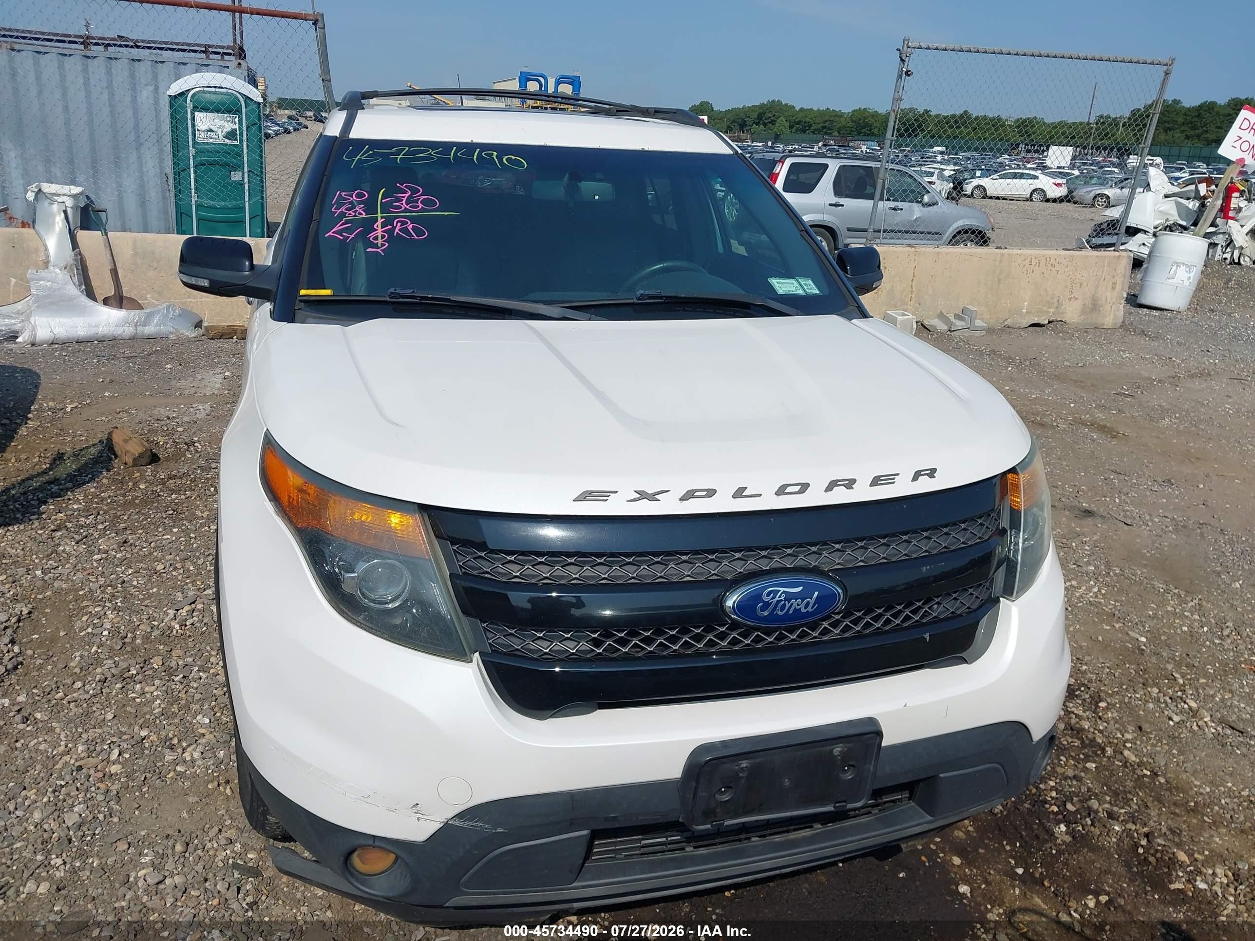 2014 Ford Explorer Sport Белый vin: 1FM5K8GT3EGC04574