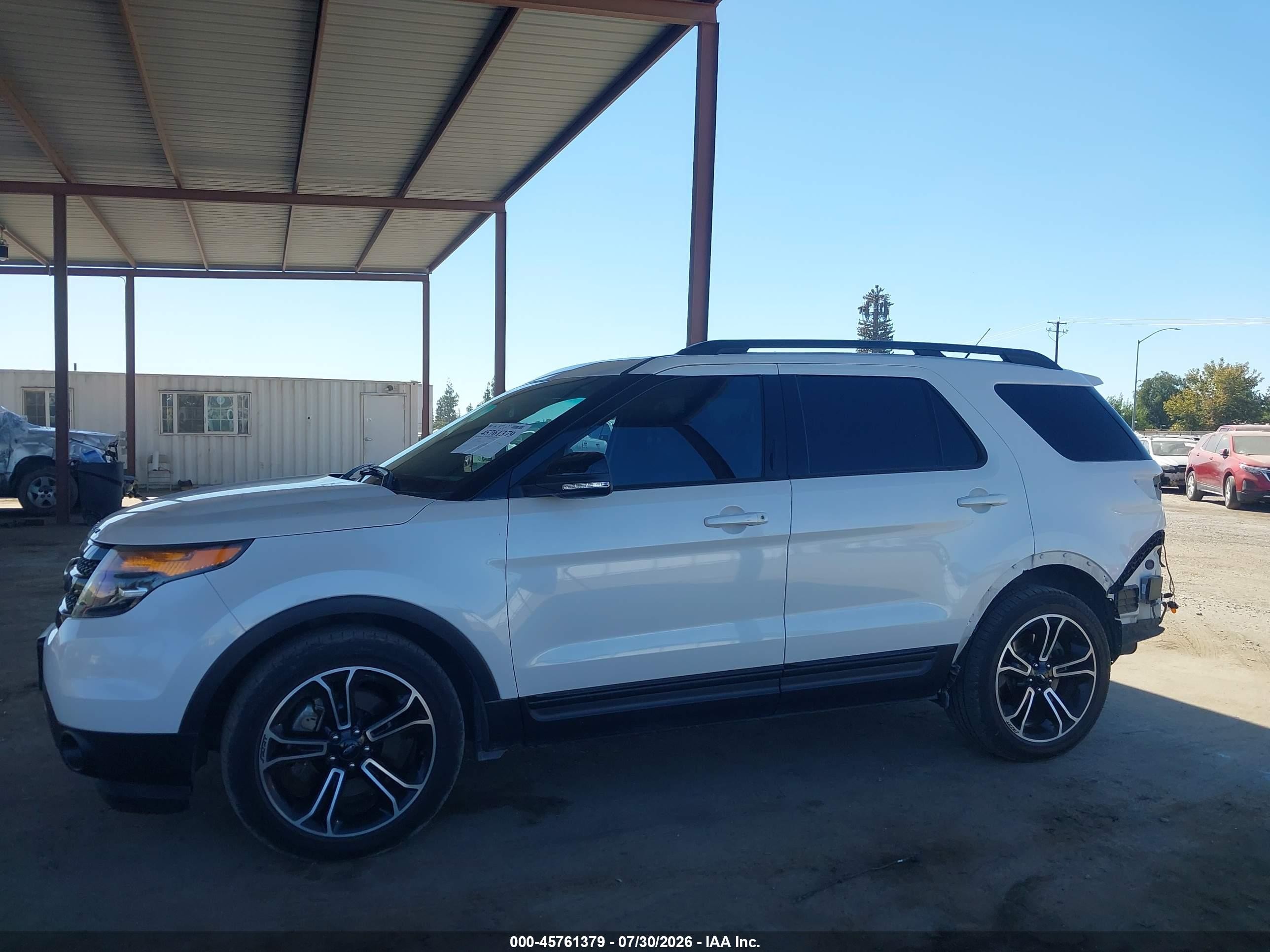 2015 Ford Explorer Sport White vin: 1FM5K8GT3FGA03775