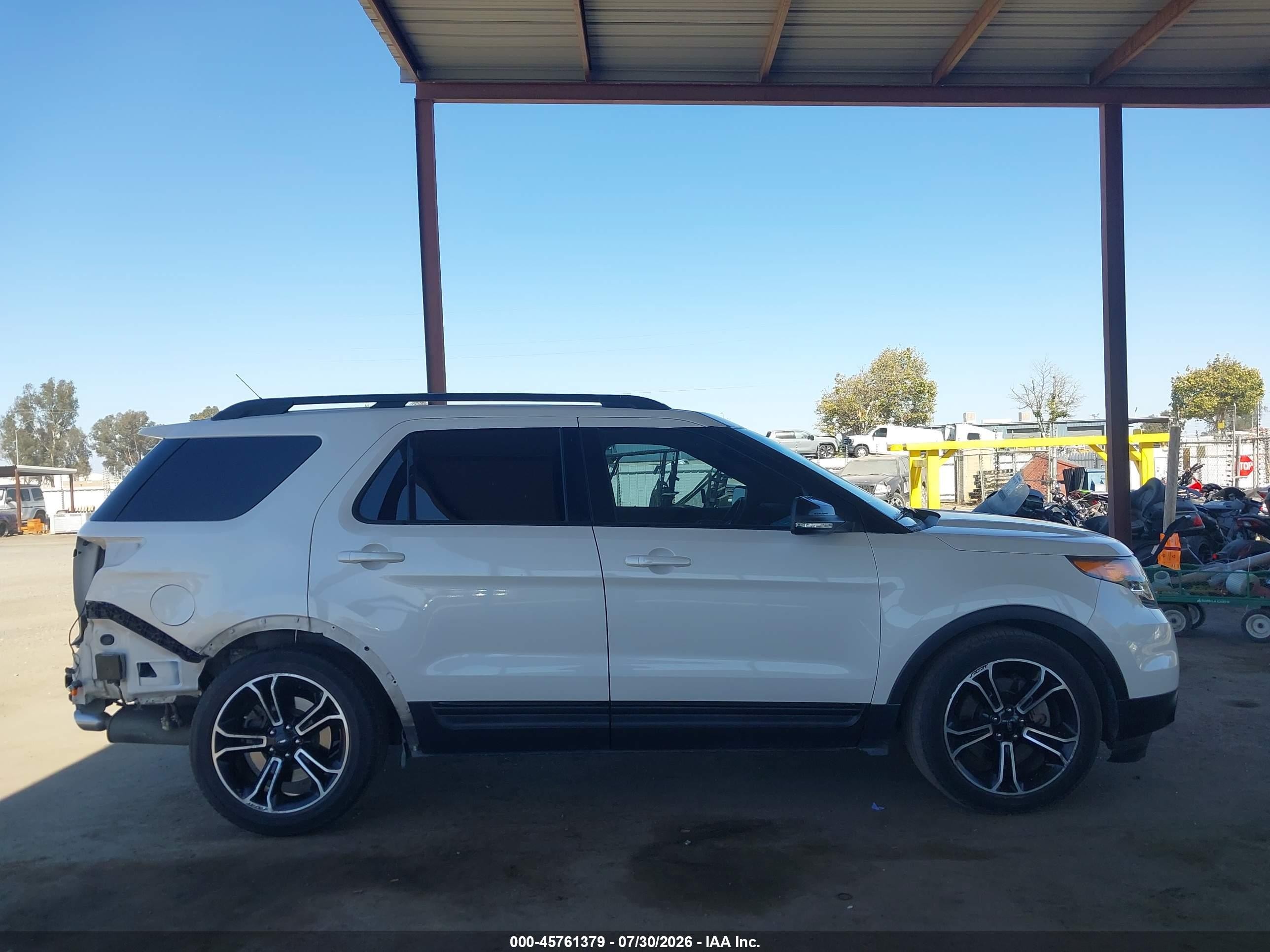 2015 Ford Explorer Sport White vin: 1FM5K8GT3FGA03775