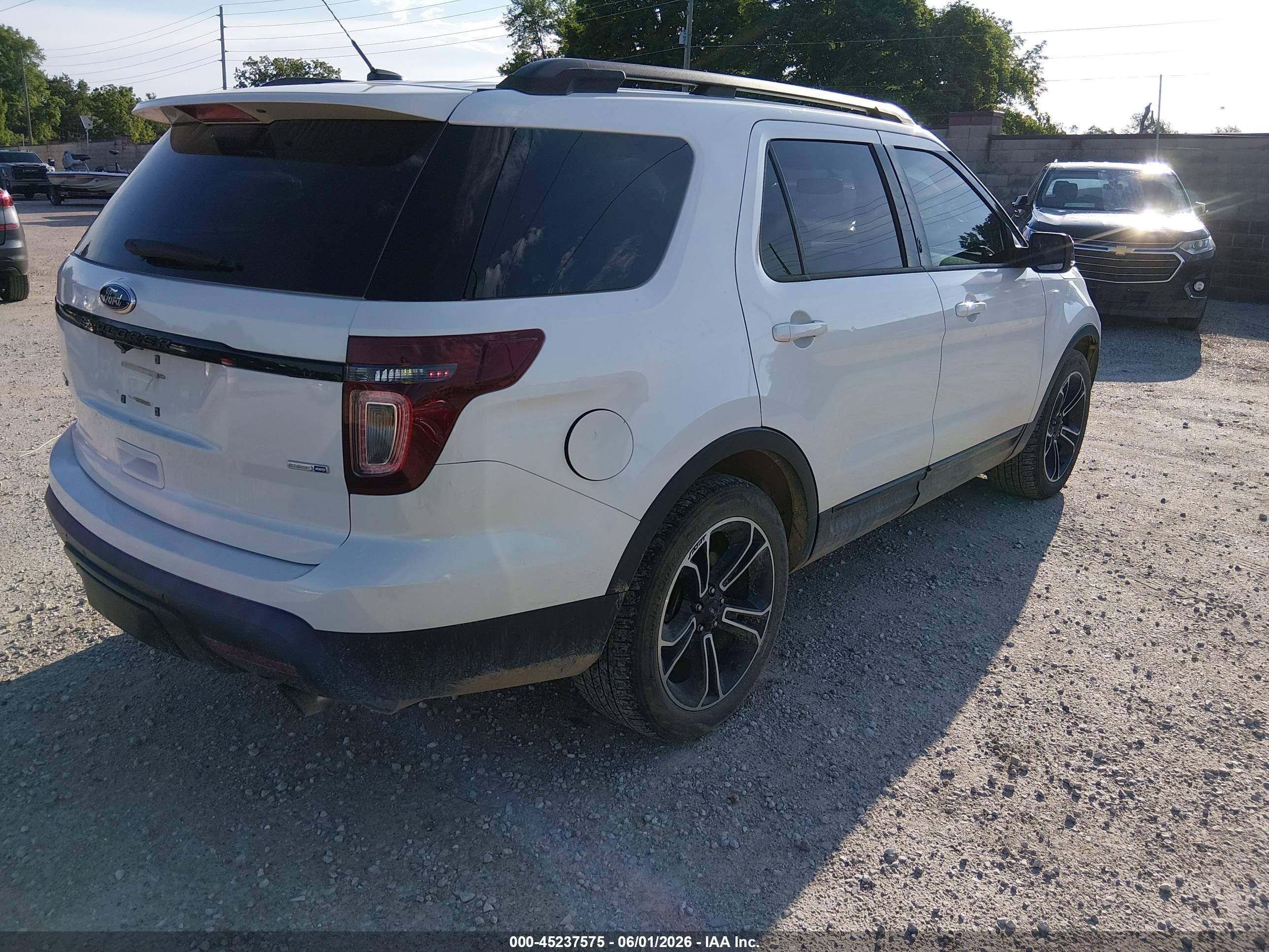 2015 Ford Explorer Sport White vin: 1FM5K8GT3FGA19586