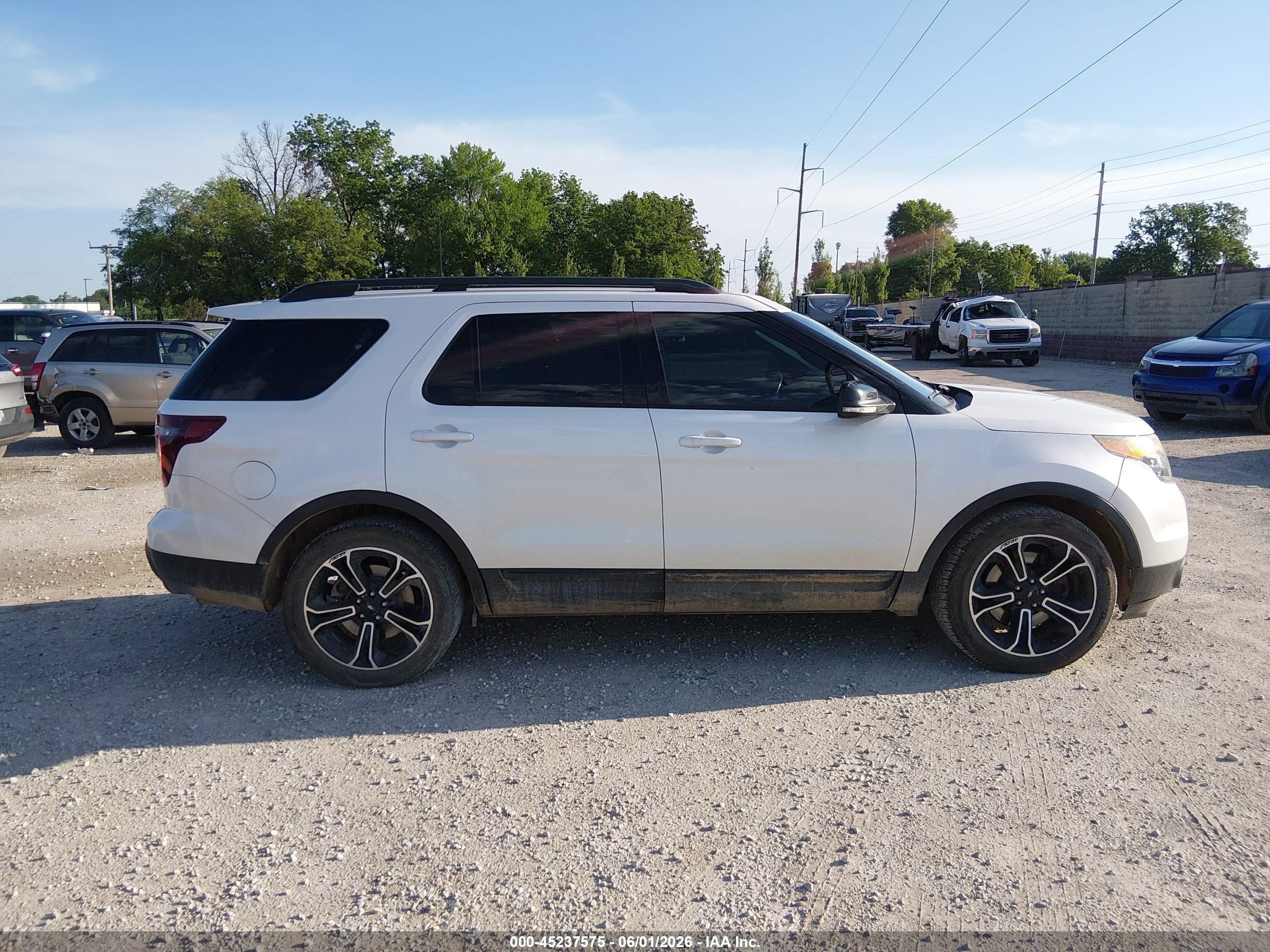 2015 Ford Explorer Sport White vin: 1FM5K8GT3FGA19586