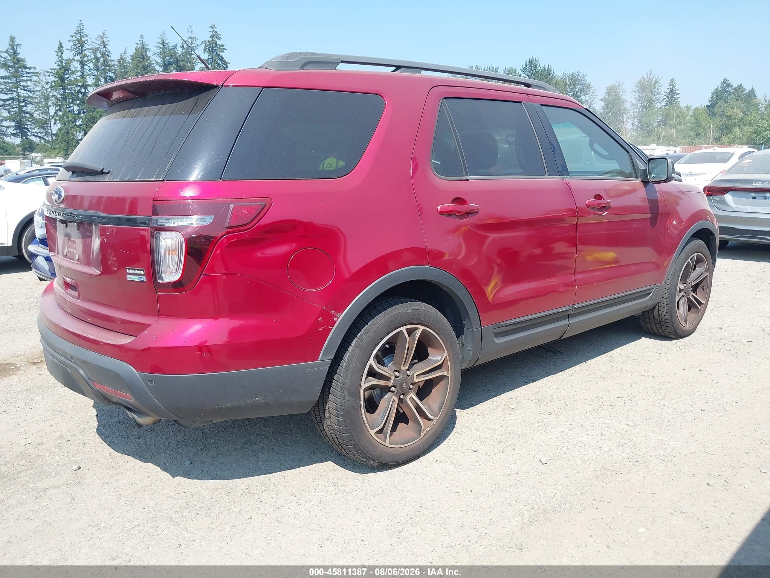2015 Ford Explorer Sport Red vin: 1FM5K8GT3FGA54886