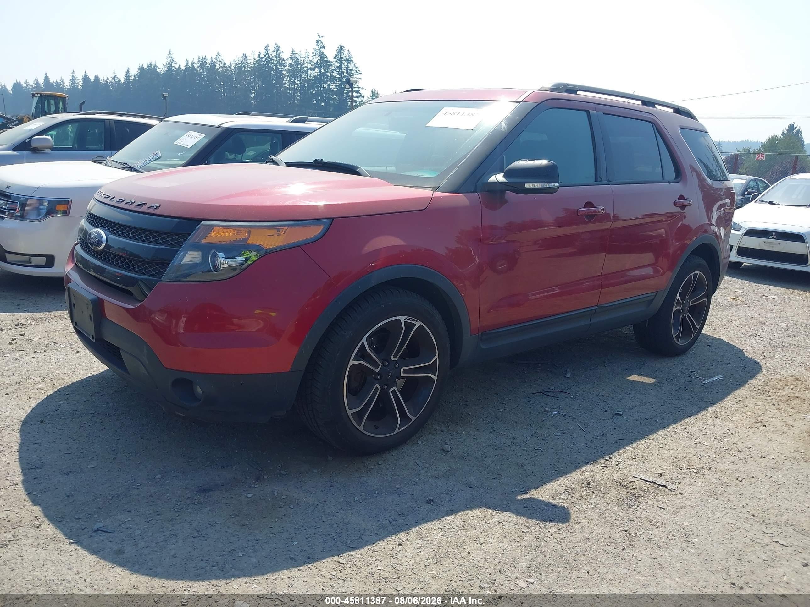 2015 Ford Explorer Sport Red vin: 1FM5K8GT3FGA54886