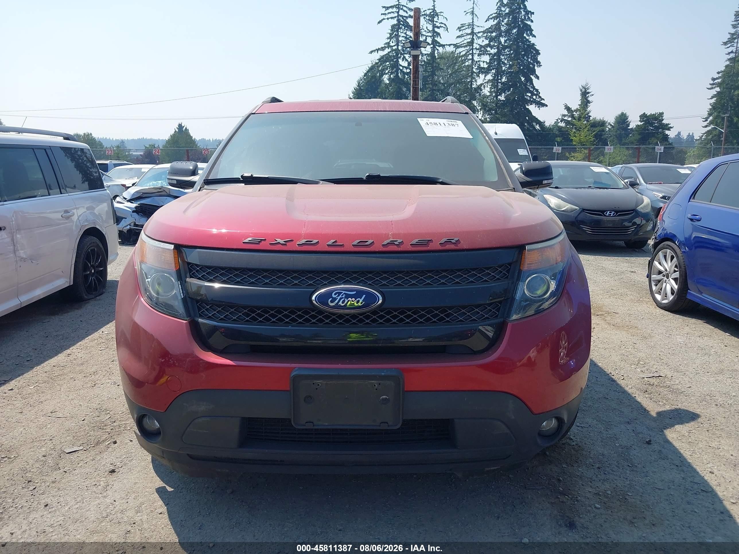 2015 Ford Explorer Sport Red vin: 1FM5K8GT3FGA54886