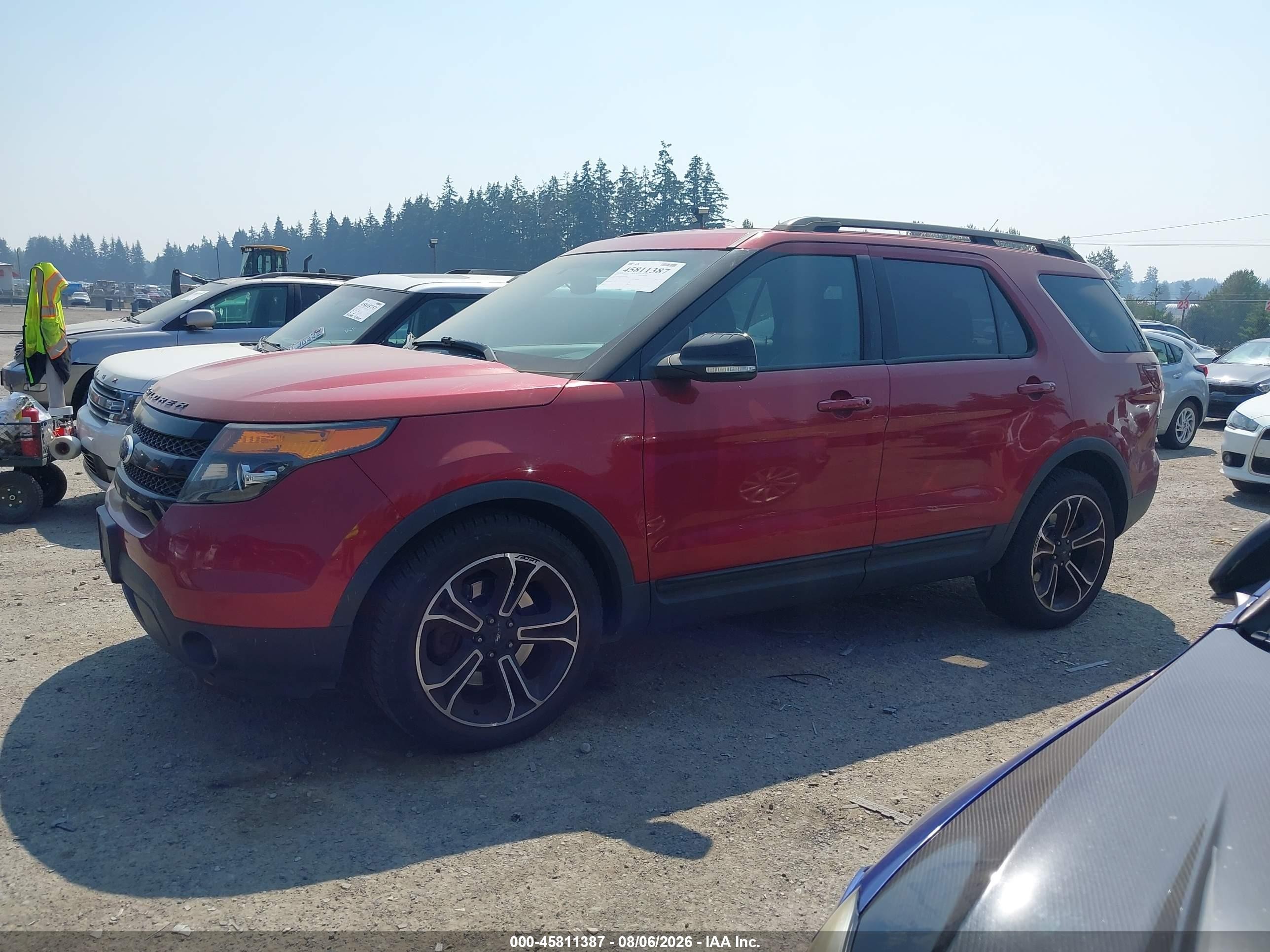 2015 Ford Explorer Sport Red vin: 1FM5K8GT3FGA54886