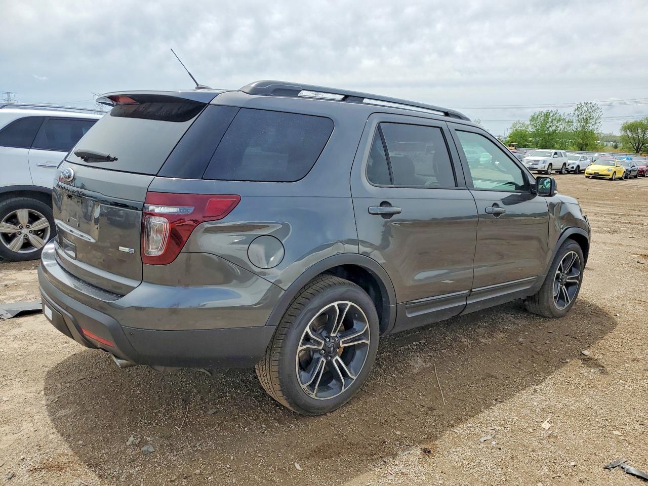 2015 Ford Explorer Sport Gray vin: 1FM5K8GT3FGB00524