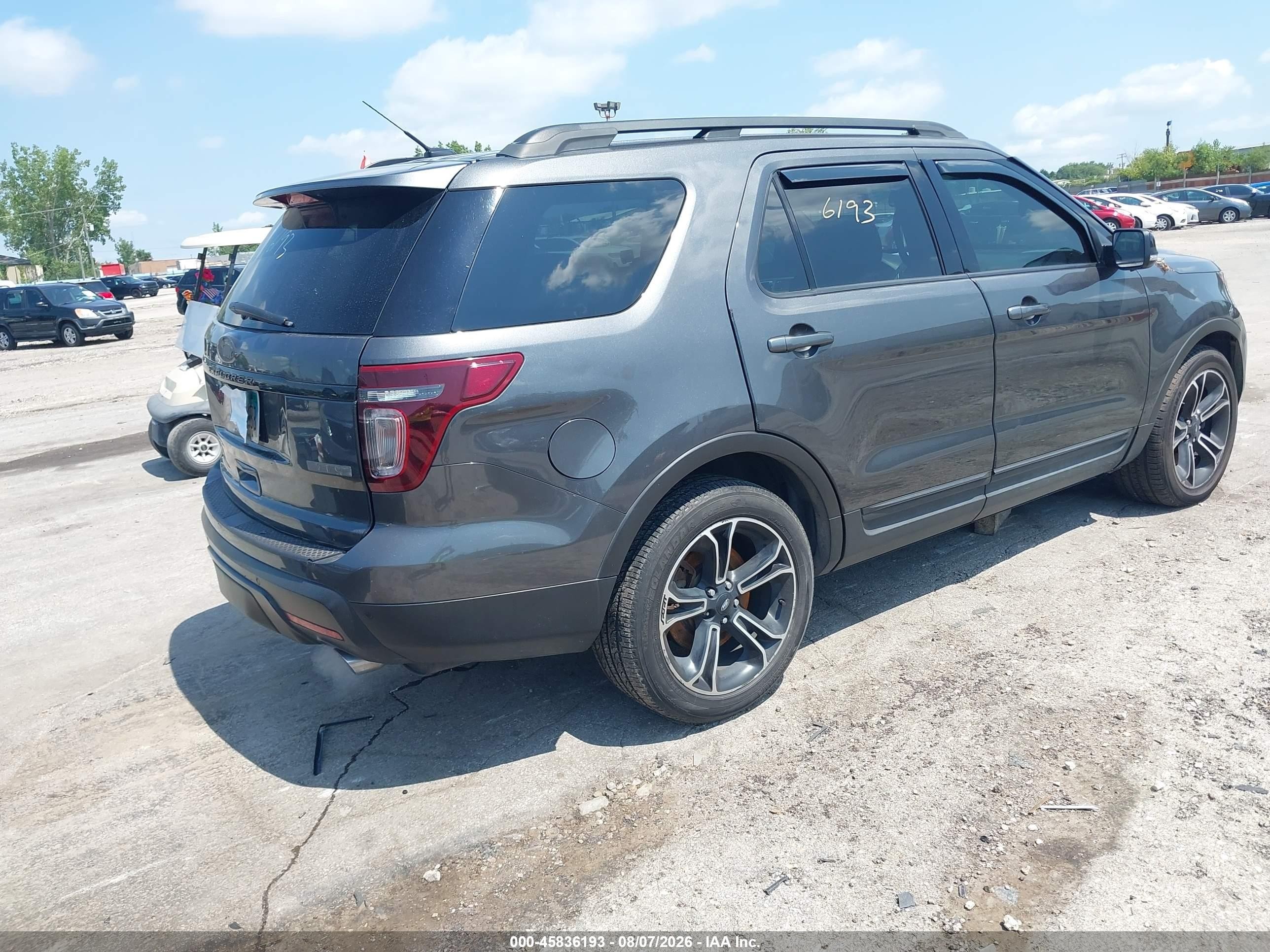 2015 Ford Explorer Sport Gray vin: 1FM5K8GT3FGC23787