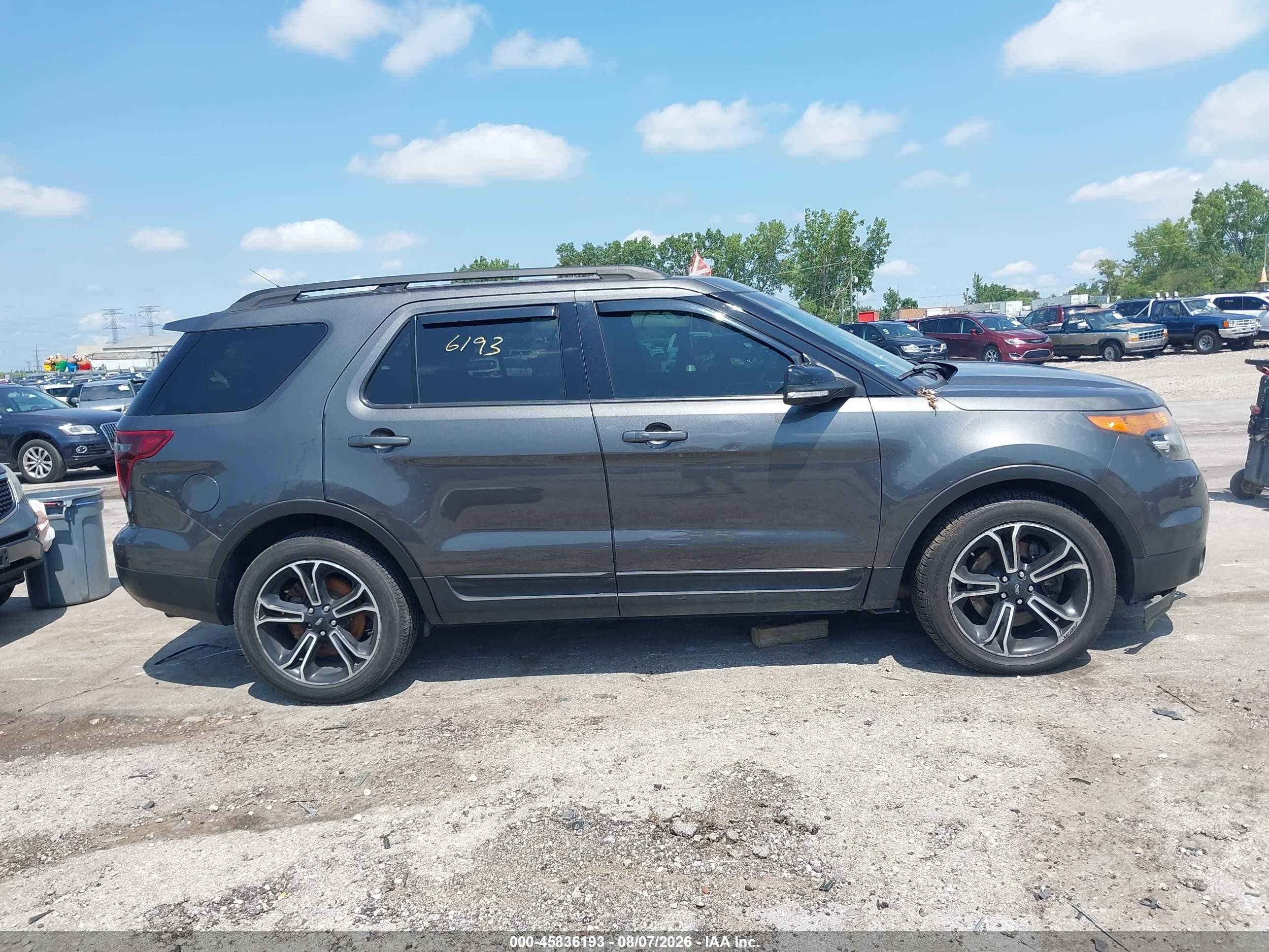 2015 Ford Explorer Sport Gray vin: 1FM5K8GT3FGC23787