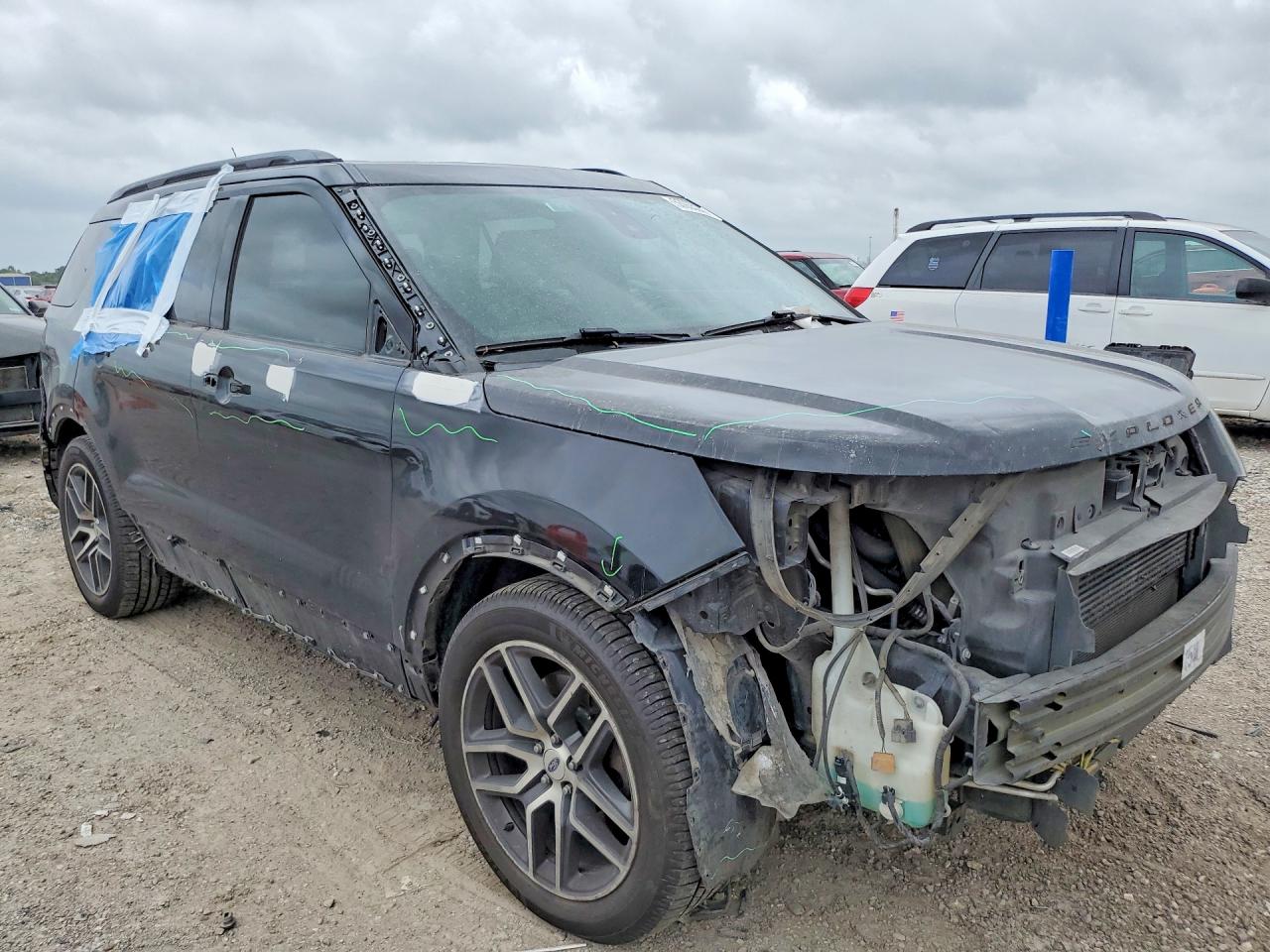 2018 Ford Explorer Sport Black vin: 1FM5K8GT3JGC32885