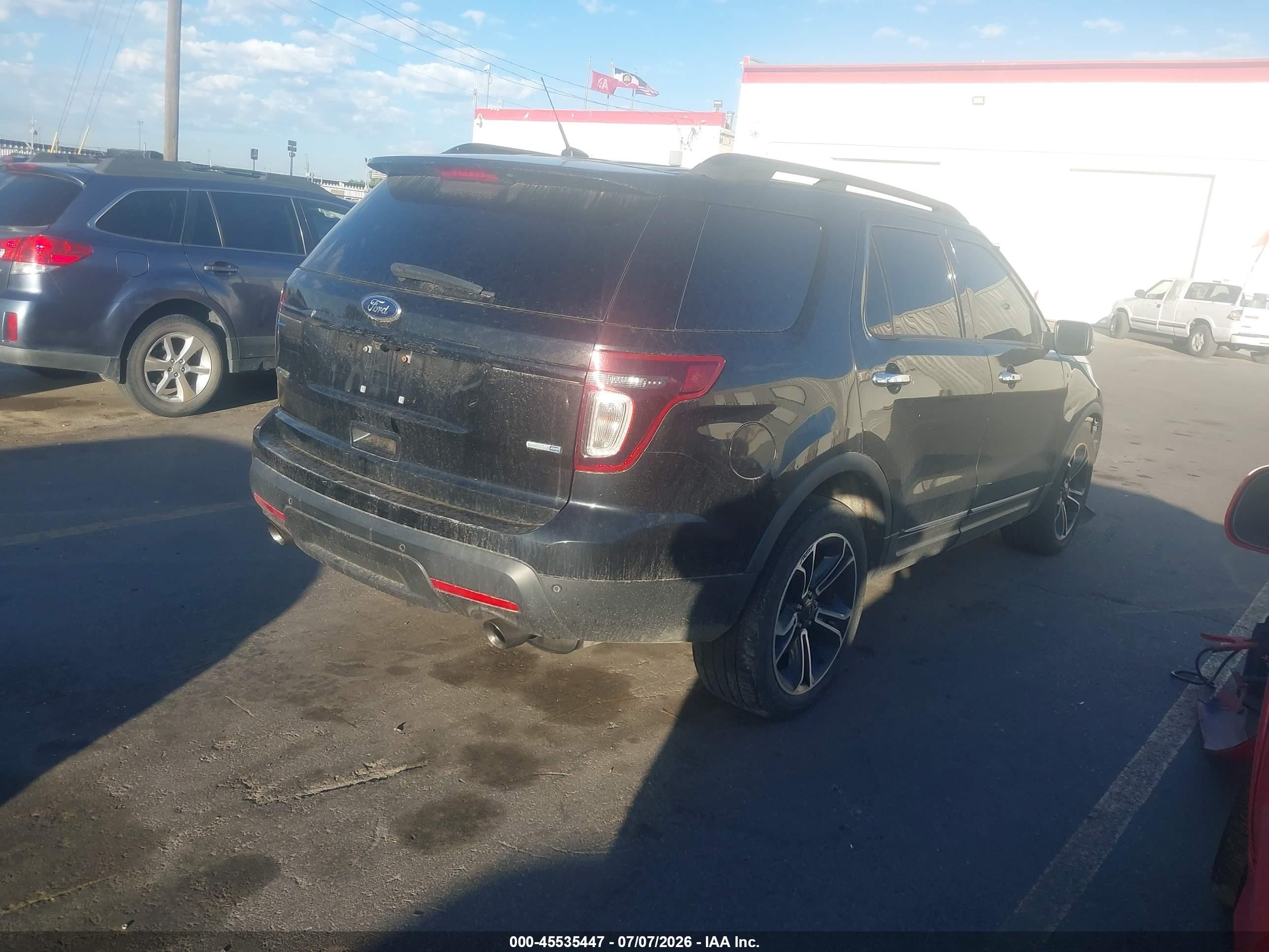 2014 Ford Explorer Sport Black vin: 1FM5K8GT4EGC58448