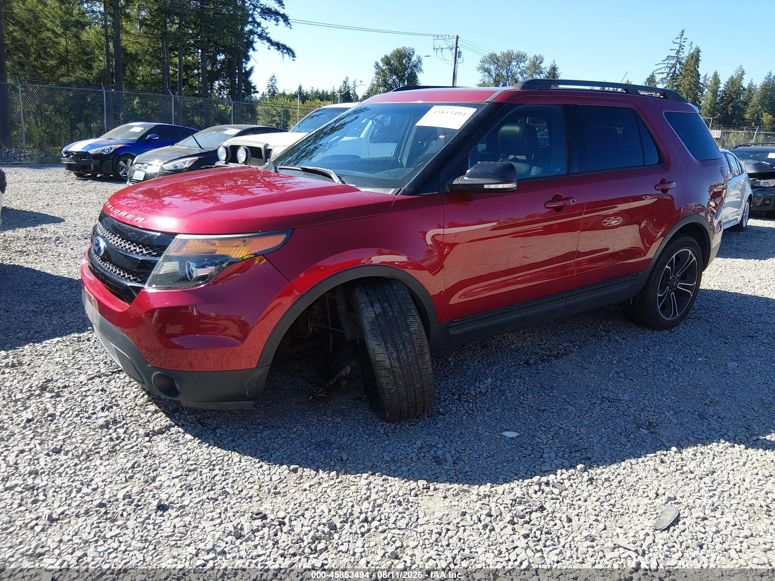 2015 Ford Explorer Sport Red vin: 1FM5K8GT4FGA16597