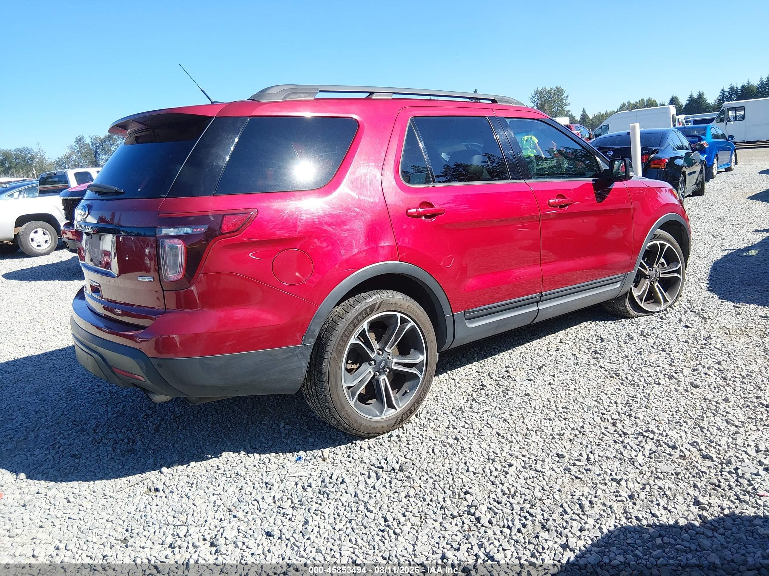 2015 Ford Explorer Sport Red vin: 1FM5K8GT4FGA16597