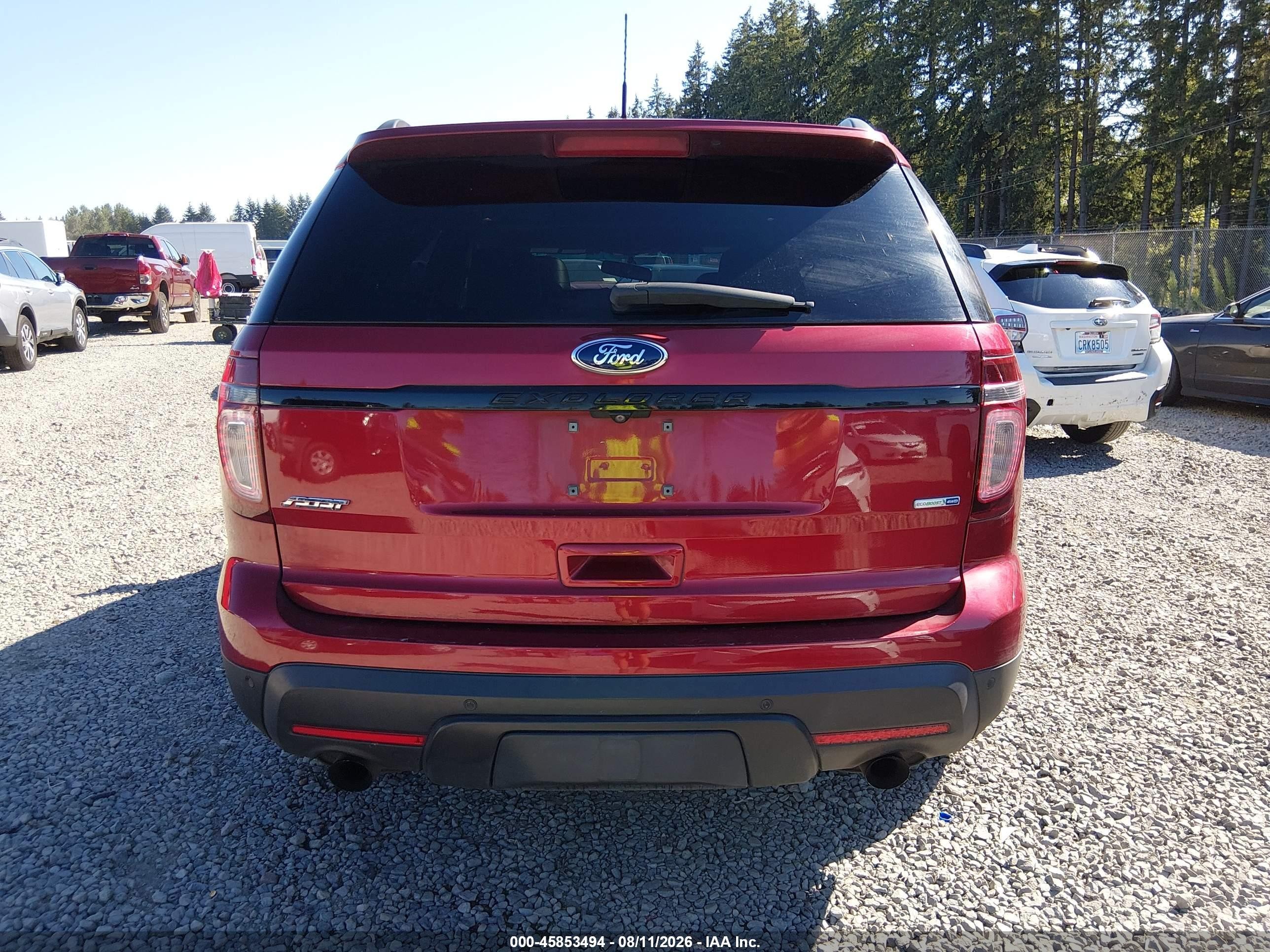 2015 Ford Explorer Sport Red vin: 1FM5K8GT4FGA16597