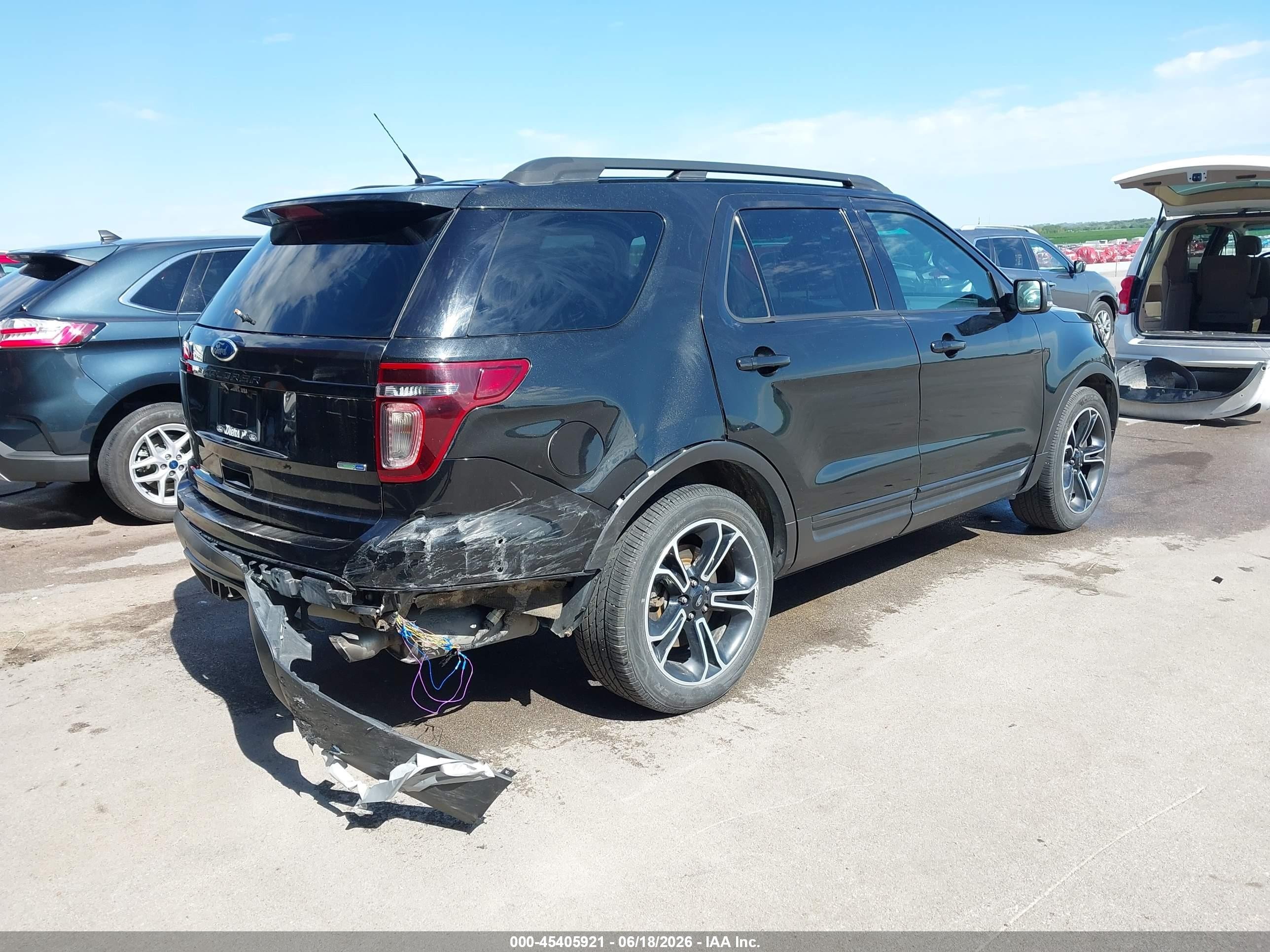 2015 Ford Explorer Sport Black vin: 1FM5K8GT4FGA69302