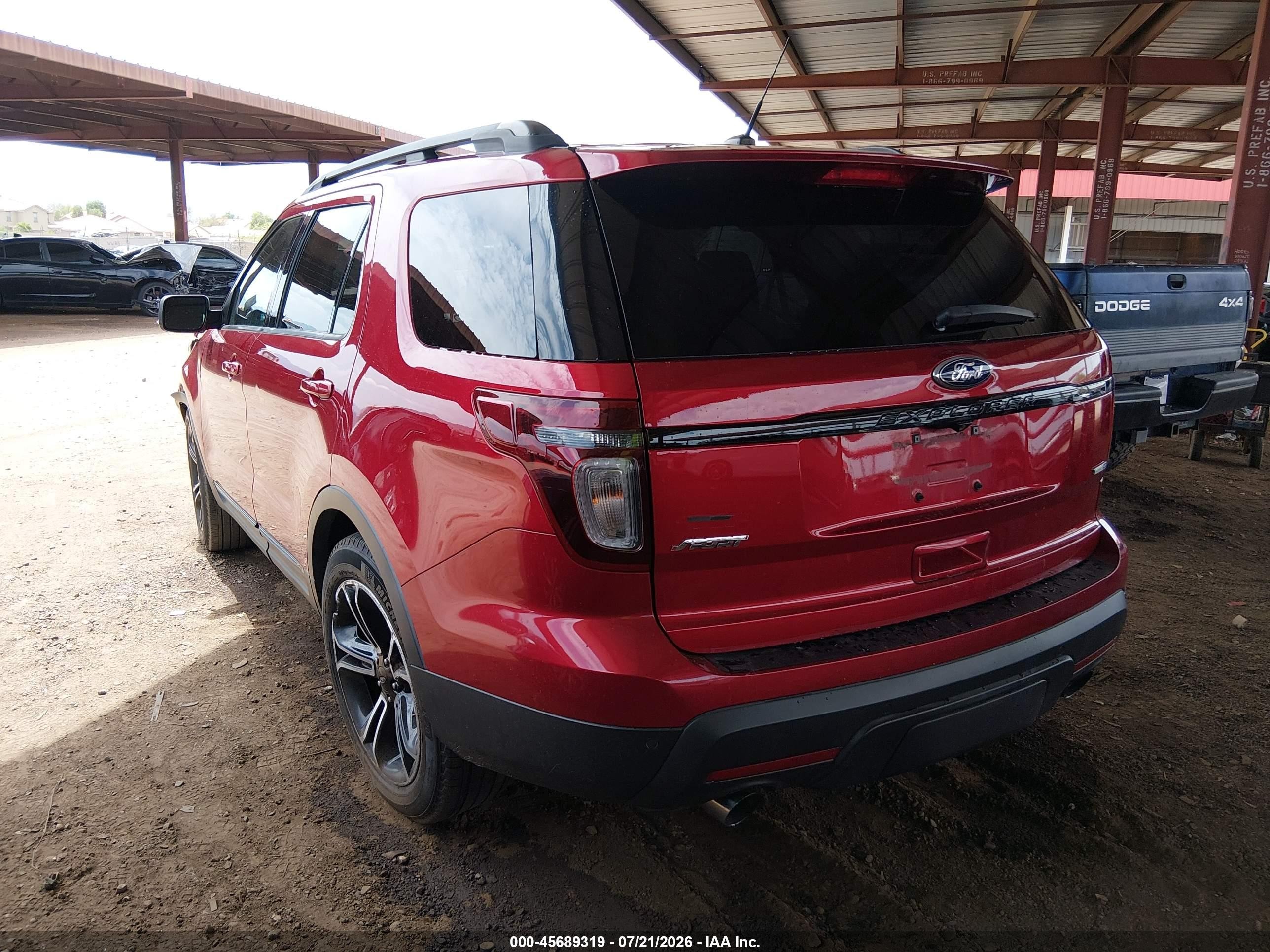 2015 Ford Explorer Sport Красный vin: 1FM5K8GT4FGC64526