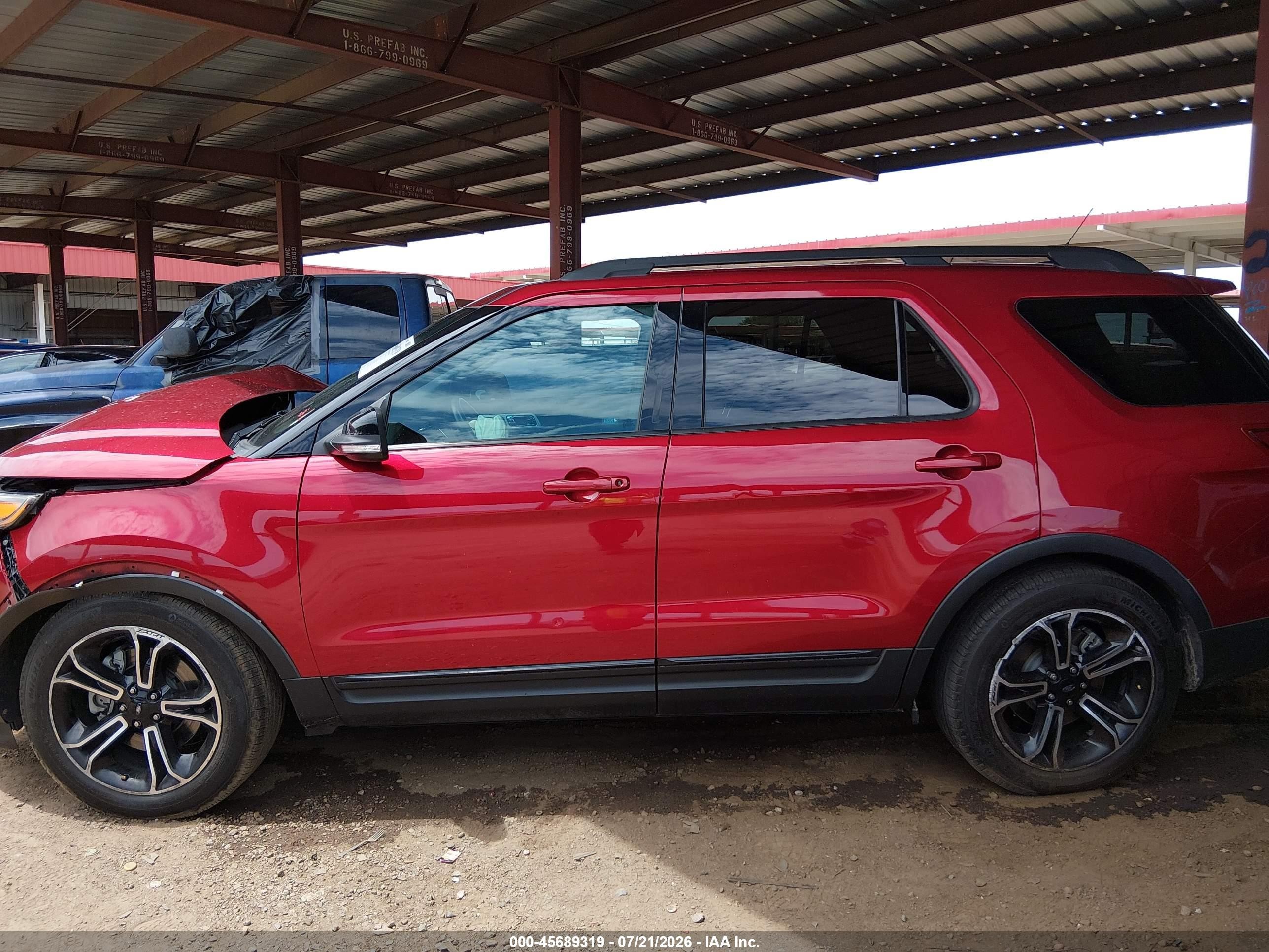 2015 Ford Explorer Sport Красный vin: 1FM5K8GT4FGC64526