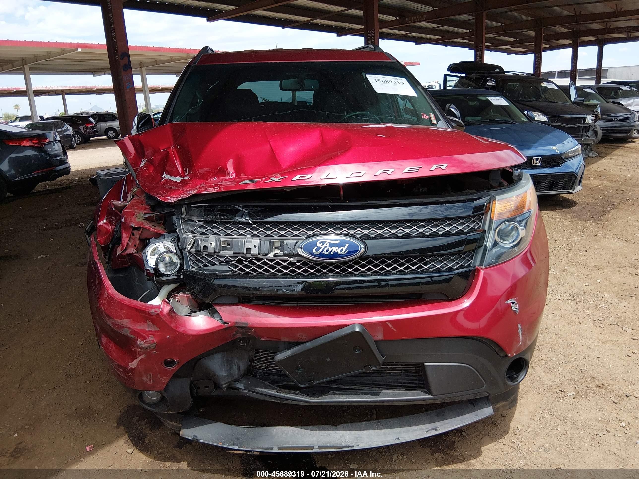 2015 Ford Explorer Sport Красный vin: 1FM5K8GT4FGC64526